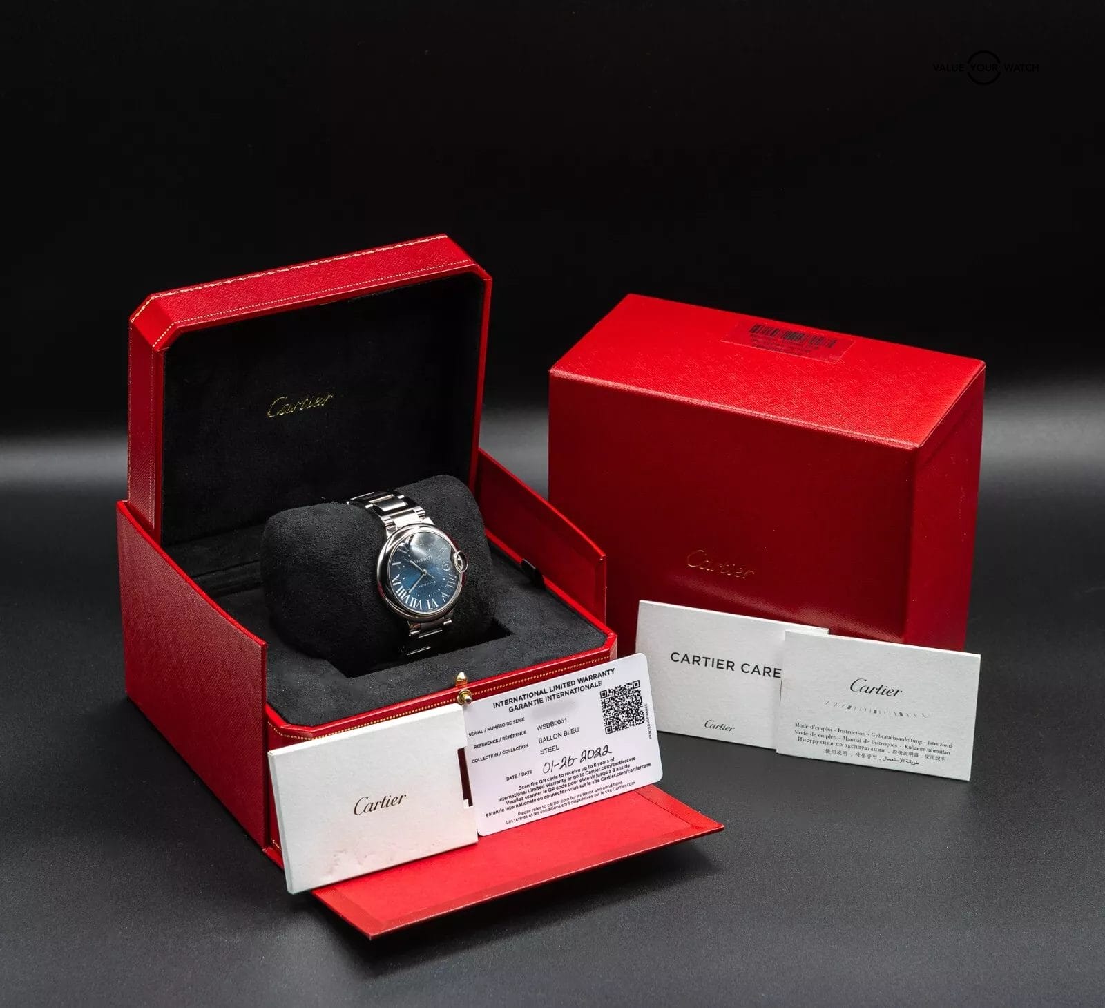 Cartier Ballon Bleu Stainless Steel Automatic 40 mm Blue Dial Watch WSBB0061 - Image 13