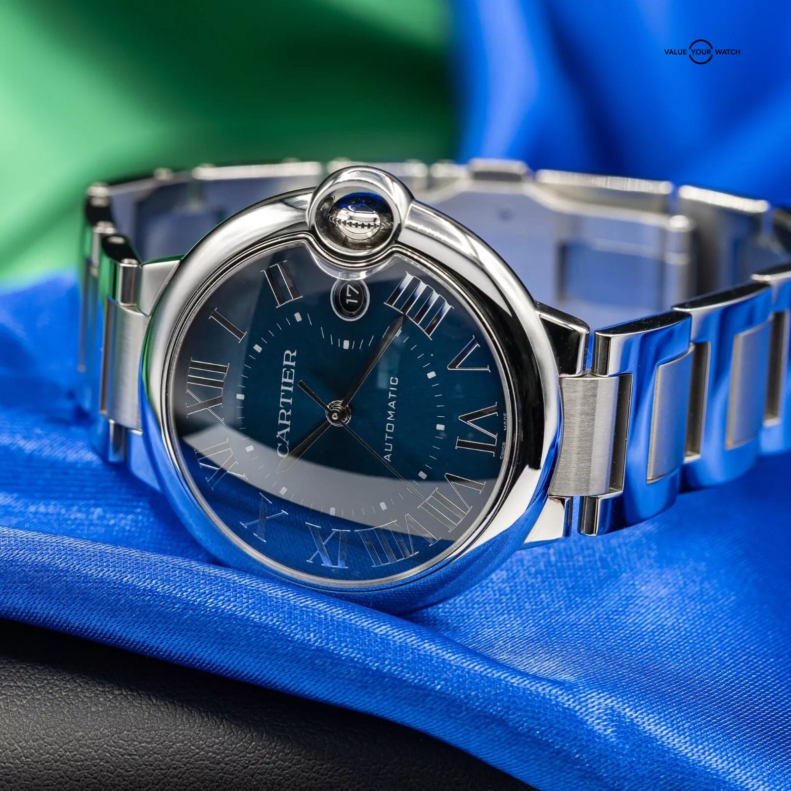 Cartier Ballon Bleu Stainless Steel Automatic 40 mm Blue Dial Watch WSBB0061 - Image 12