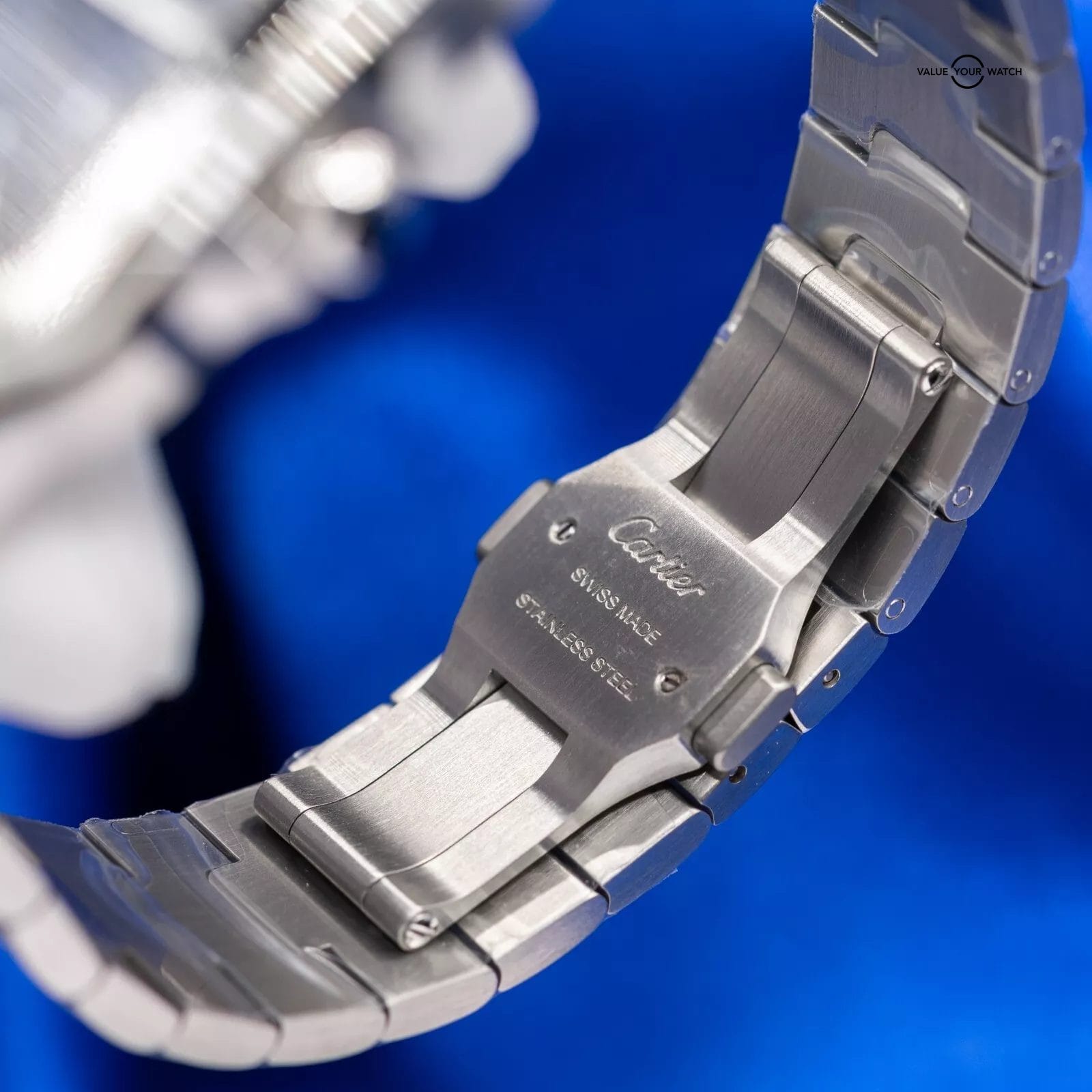 2025 Cartier Santos de Cartier Large Blue Dial WSSA0071 Full Set - Image 6