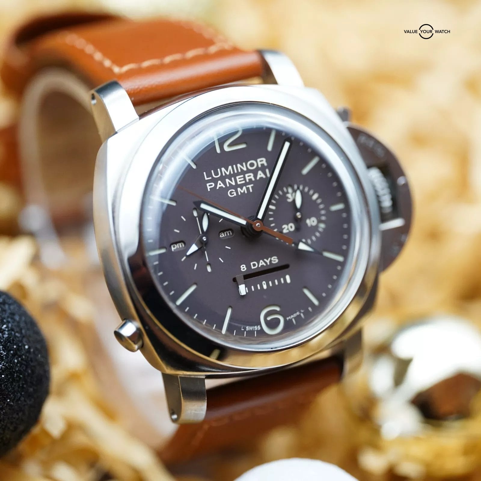 Panerai Luminor 1950 8 Days Chrono Monopulsante 311 GMT- PAM00311 Full Set - Image 12