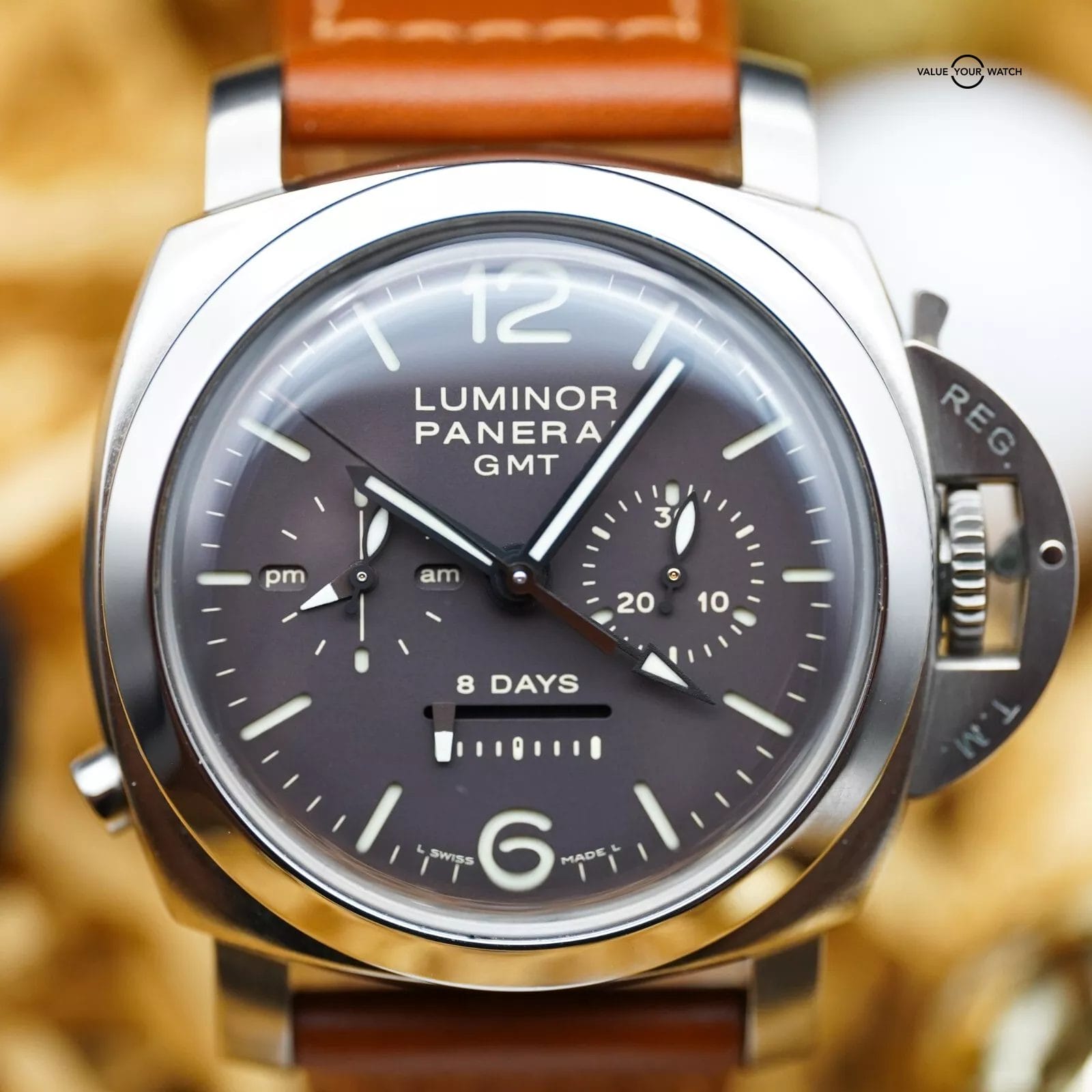 Panerai Luminor 1950 8 Days Chrono Monopulsante 311 GMT- PAM00311 Full Set - Image 13