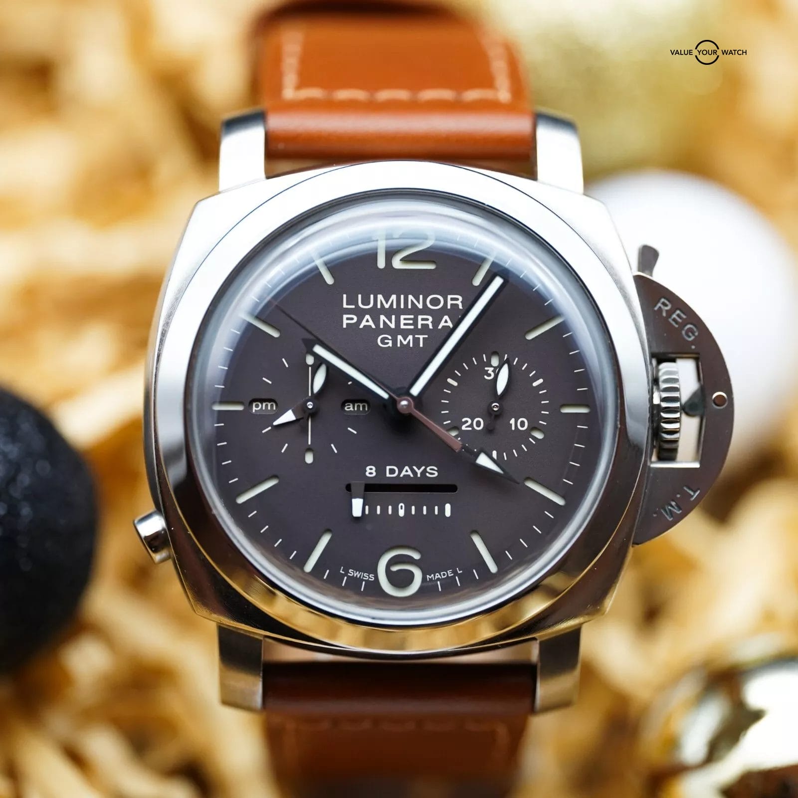 Panerai Luminor 1950 8 Days Chrono Monopulsante 311 GMT- PAM00311 Full Set