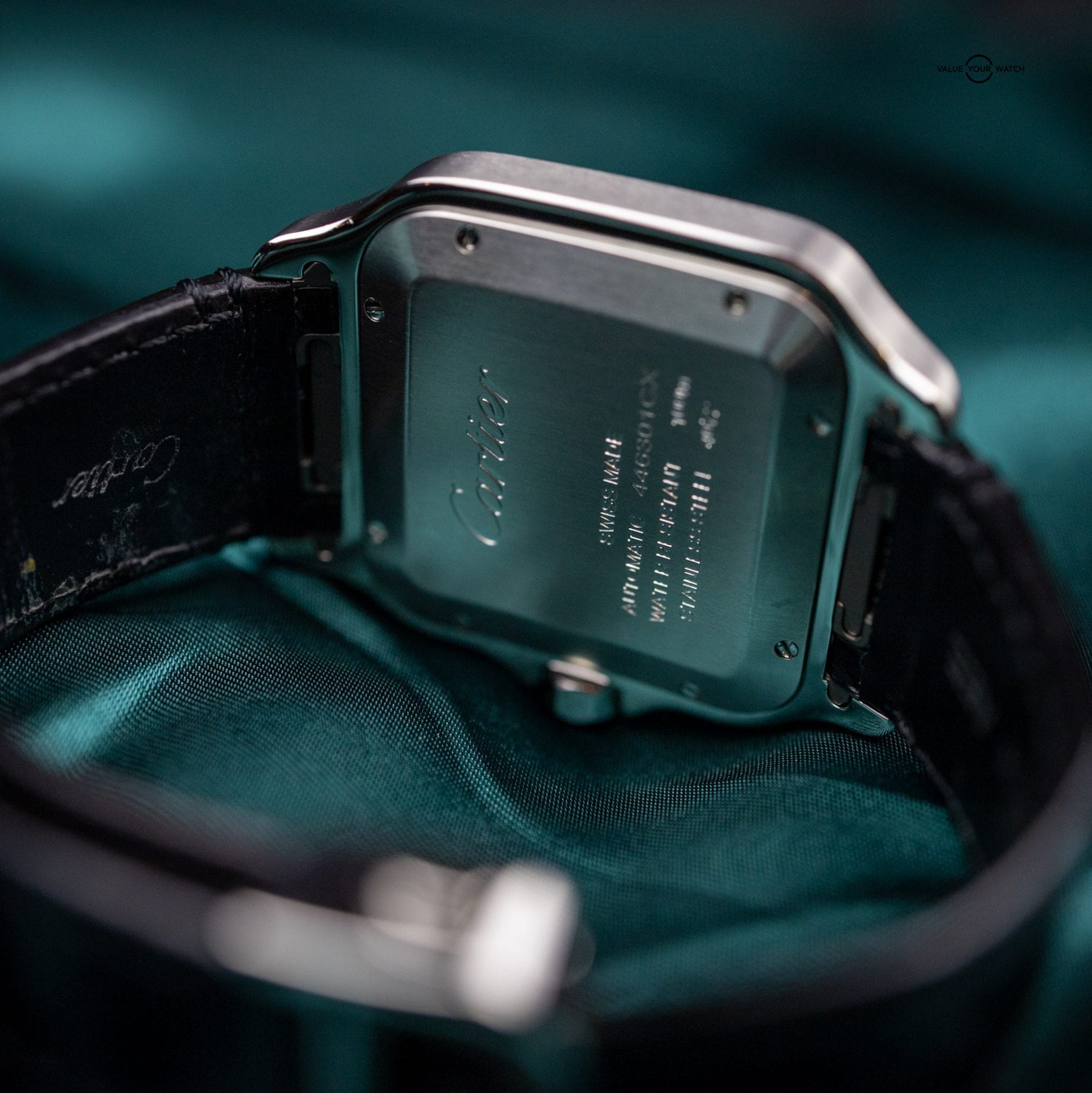 Cartier Santos Dial Large Automatic ADLC Bezel WSSA0037 2 extra straps - Image 9