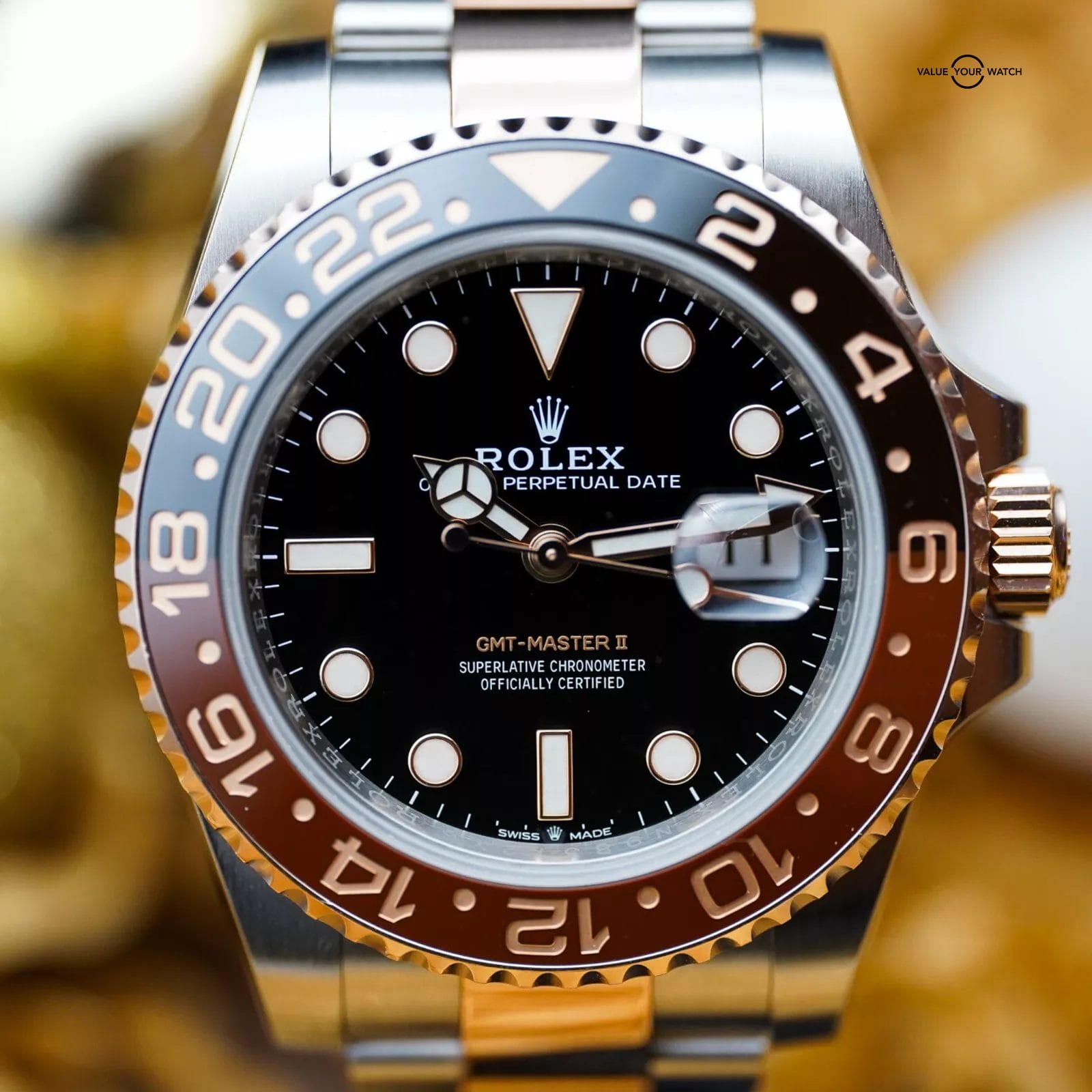 Rolex GMT Master II Rootbeer 126711CHNR 18K Gold Steel Box Papers 2024 Complete