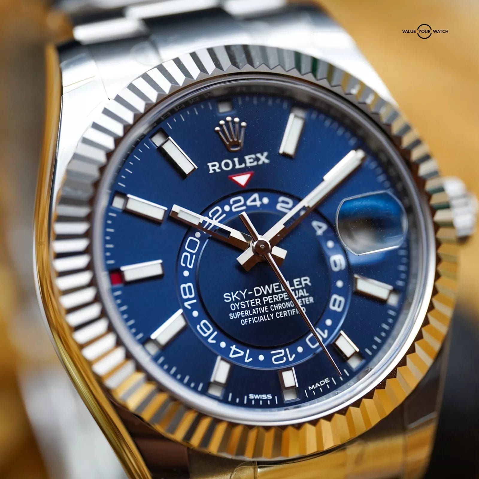 Rolex Sky-Dweller Blue Dial White Gold 42mm 326934 - New - Full Set - Image 2