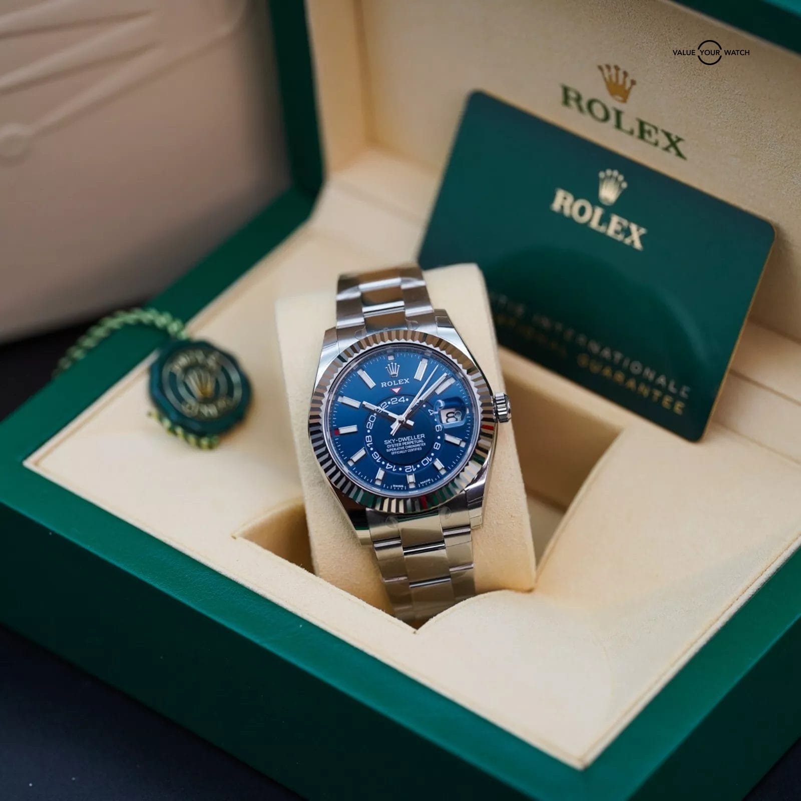 Rolex Sky-Dweller Blue Dial White Gold 42mm 326934 - New - Full Set - Image 4