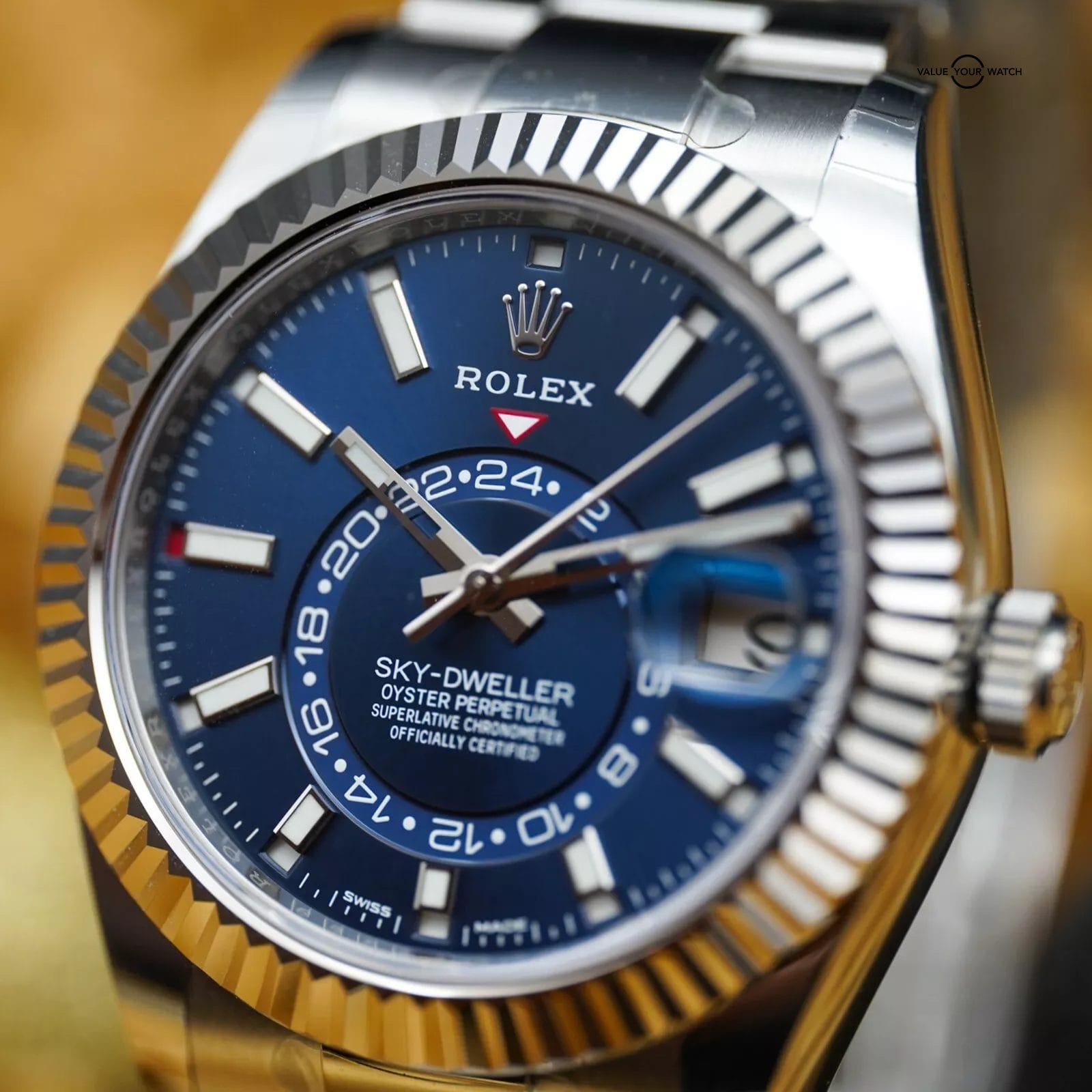 Rolex Sky-Dweller Blue Dial White Gold 42mm 326934 - New - Full Set - Image 15