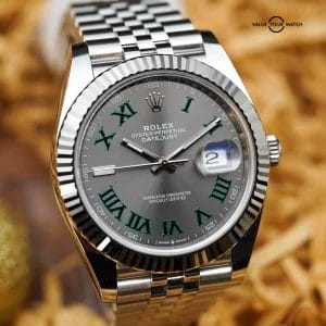 Rolex Datejust 41 Wimbledon Jubilee – Fluted 18K White Gold Bezel – Complete
