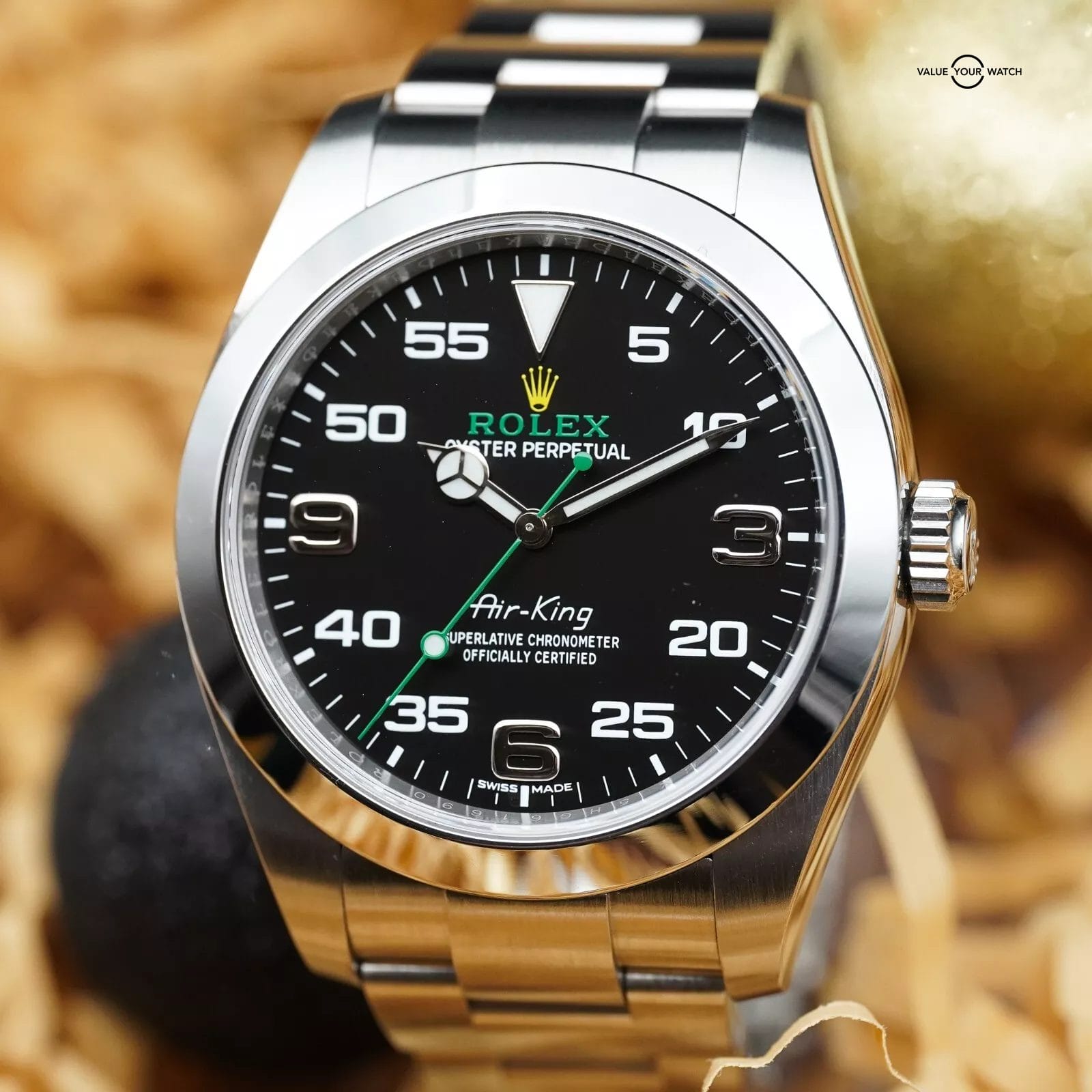 Rolex Air King Black Dial 116900 - Stainless Steel 40mm - Complete Set