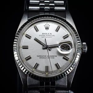 1973 Rolex Datejust 36mm Silver Sigma Dial on Jubilee Bracelet, Ref. 1601 w/ Box
