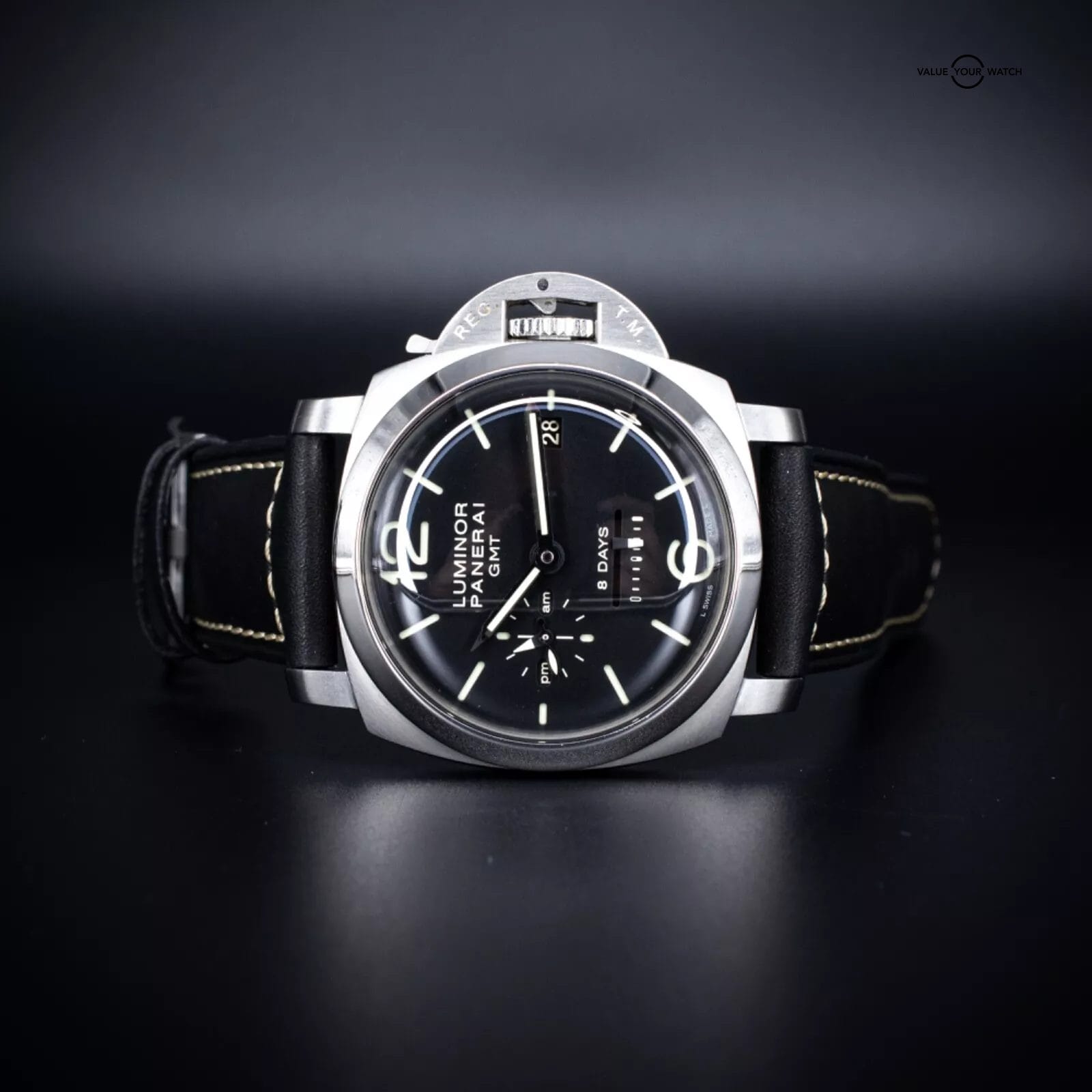 Panerai Luminor 1950 44mm Manual Wind 8-Day GMT, Ref. PAM00233 with Box