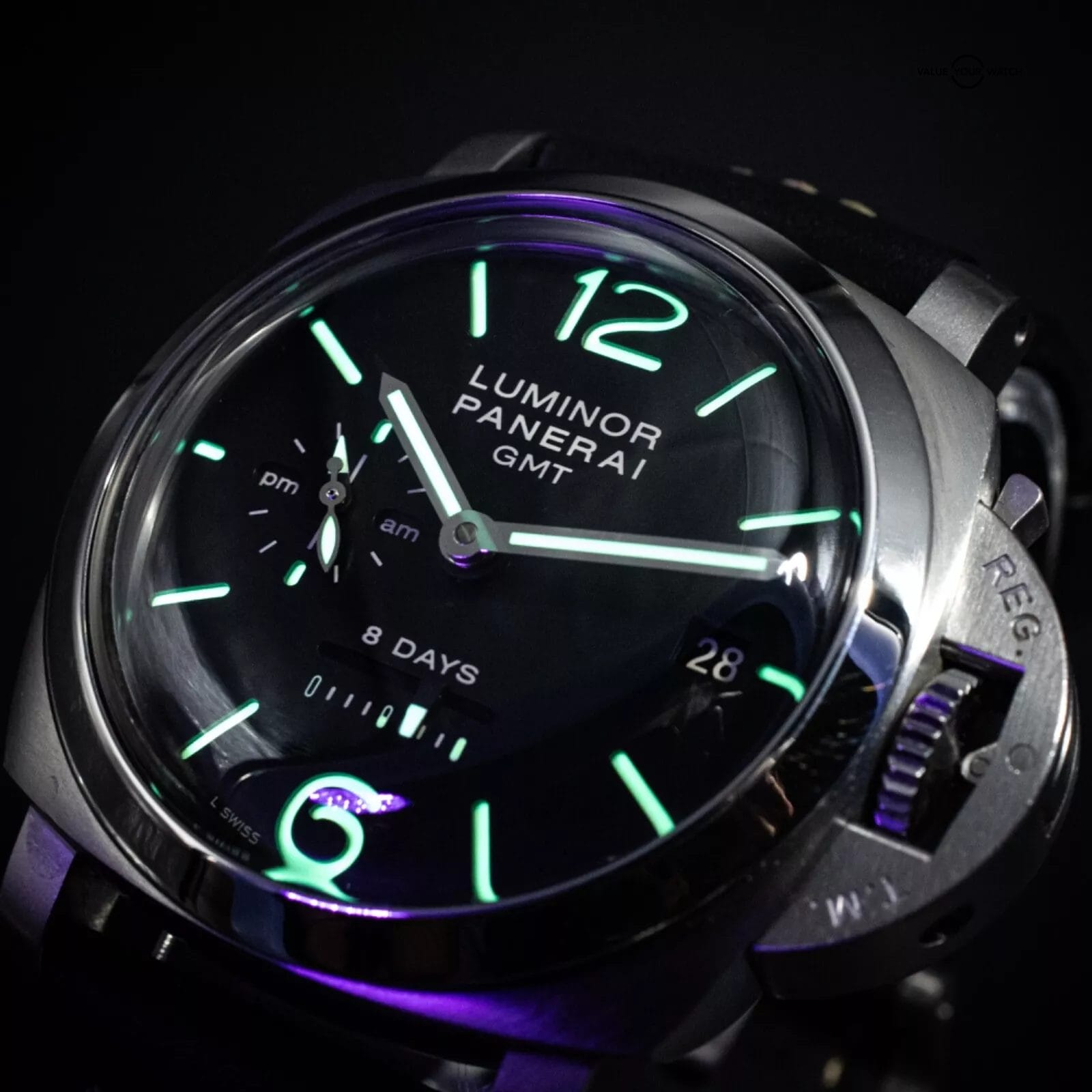 Panerai Luminor 1950 44mm Manual Wind 8-Day GMT, Ref. PAM00233 with Box - Image 12