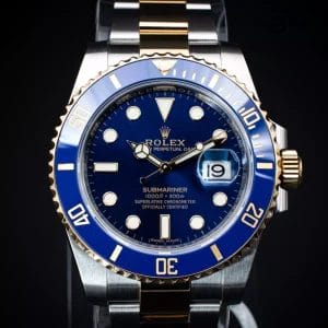 Rolex Submariner 40mm Blue Dial & Bezel in Steel and 18k YG, Ref 116613LB w/ B&P