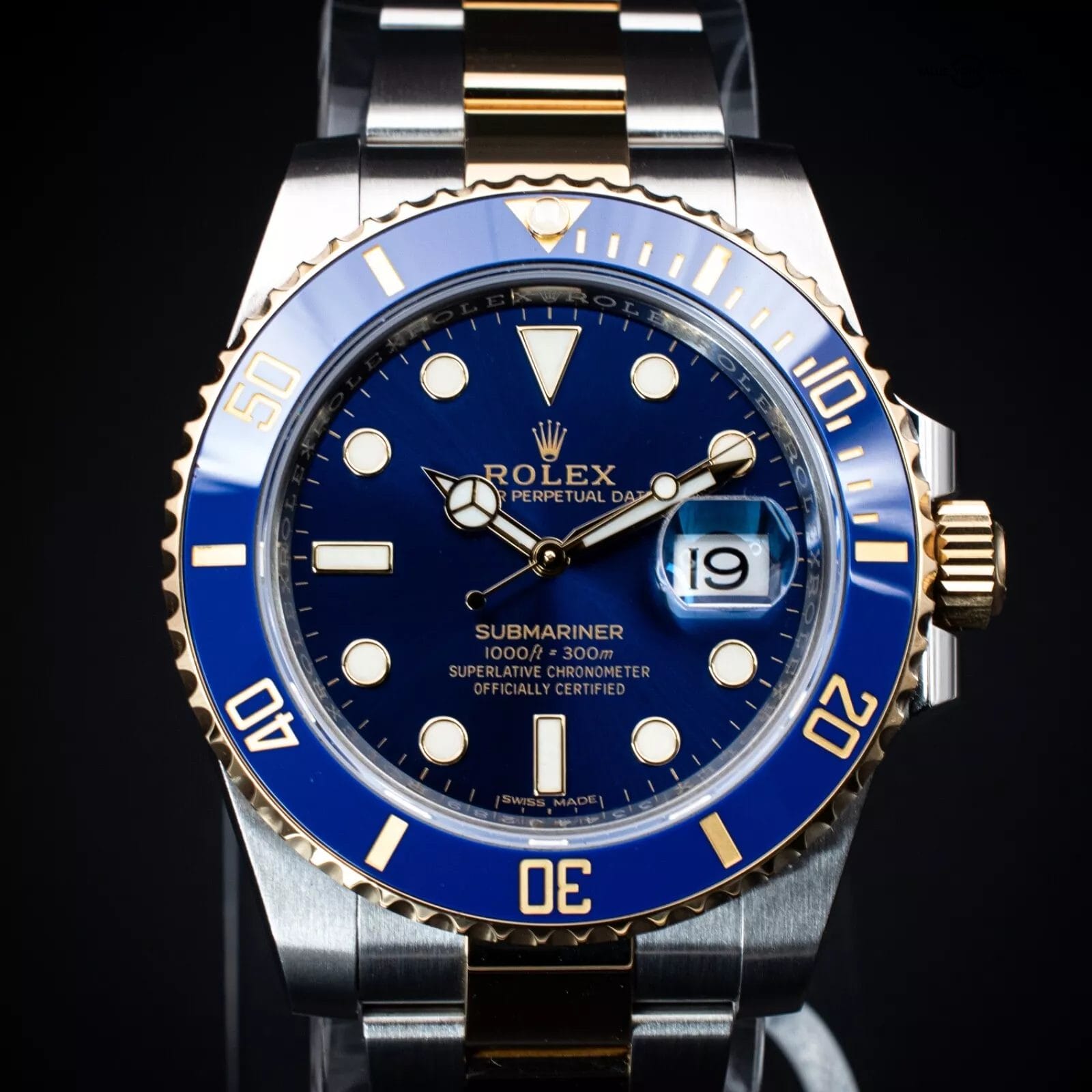 Rolex Submariner 40mm Blue Dial & Bezel in Steel and 18k YG, Ref 116613LB w/ B&P