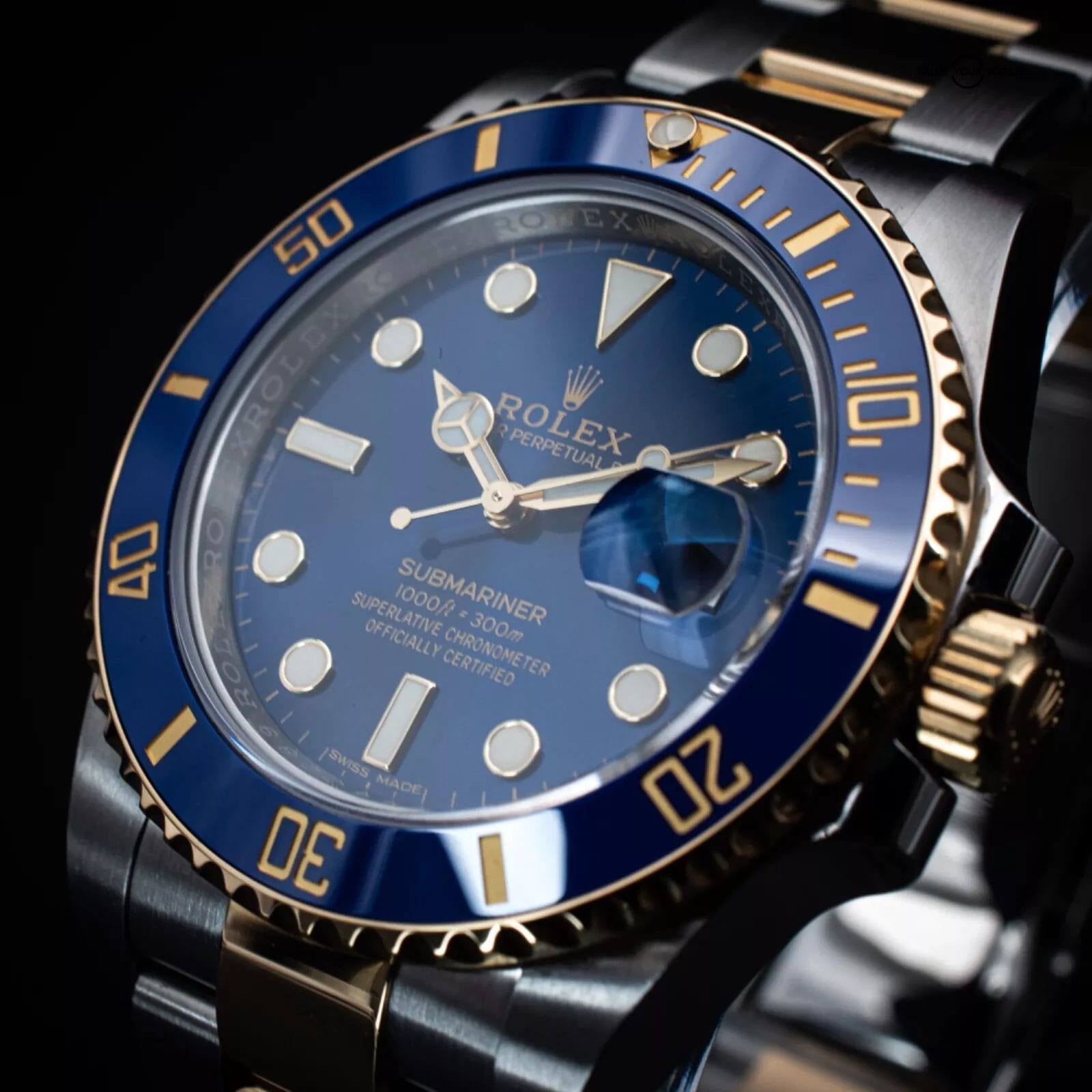 Rolex Submariner 40mm Blue Dial & Bezel in Steel and 18k YG, Ref 116613LB w/ B&P - Image 11