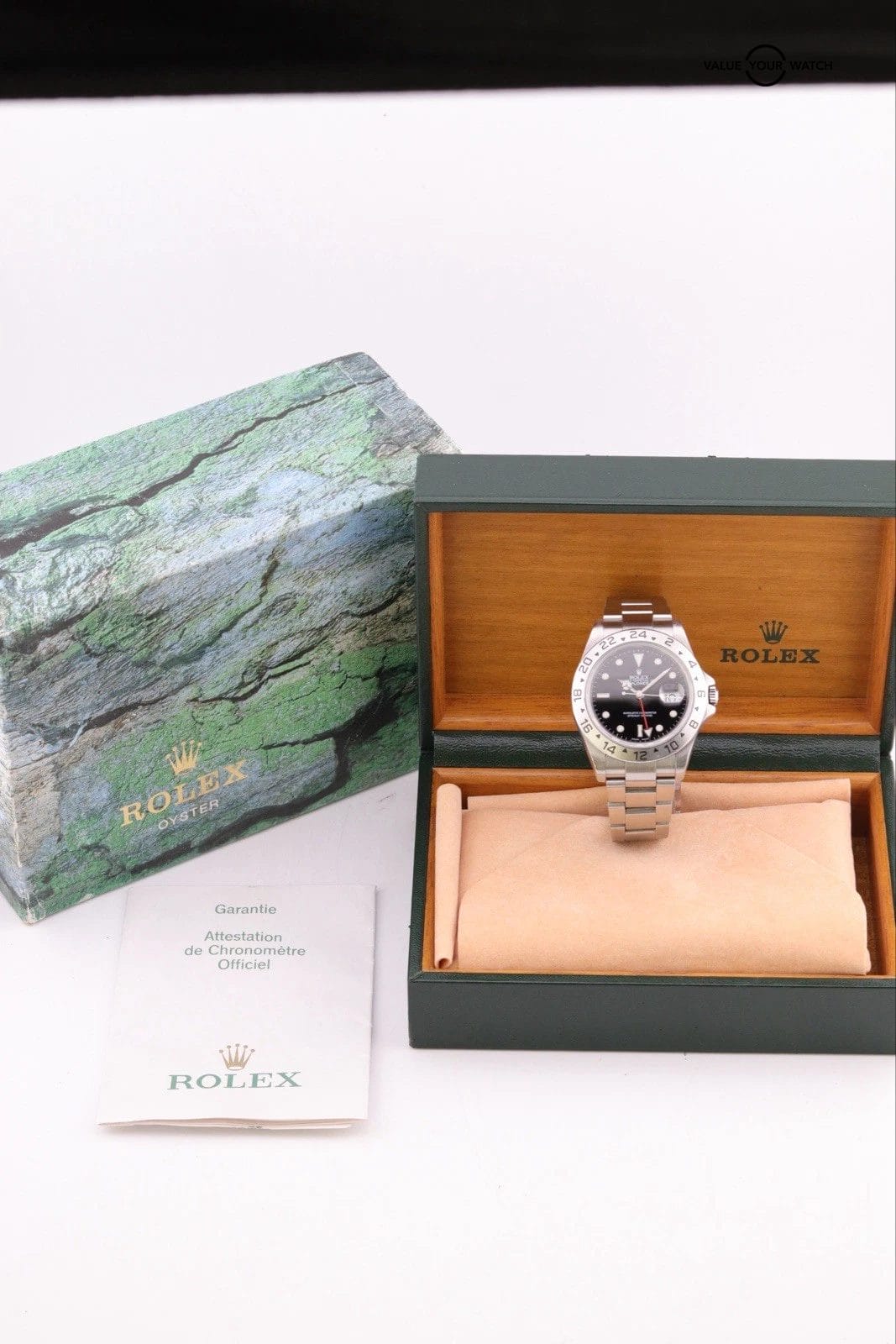 2005 ROLEX MENS EXPLORER II 16570 GMT | Box + Papers | No Holes Case - Image 16