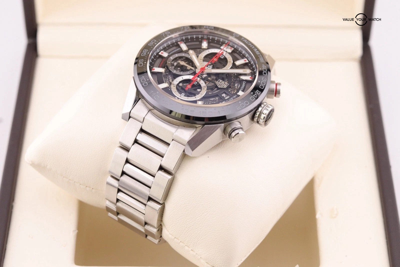 Tag Heuer Carrera Chronograph Stainless Steel 43mm Watch CAR201V.BA7014 B+P - Image 7