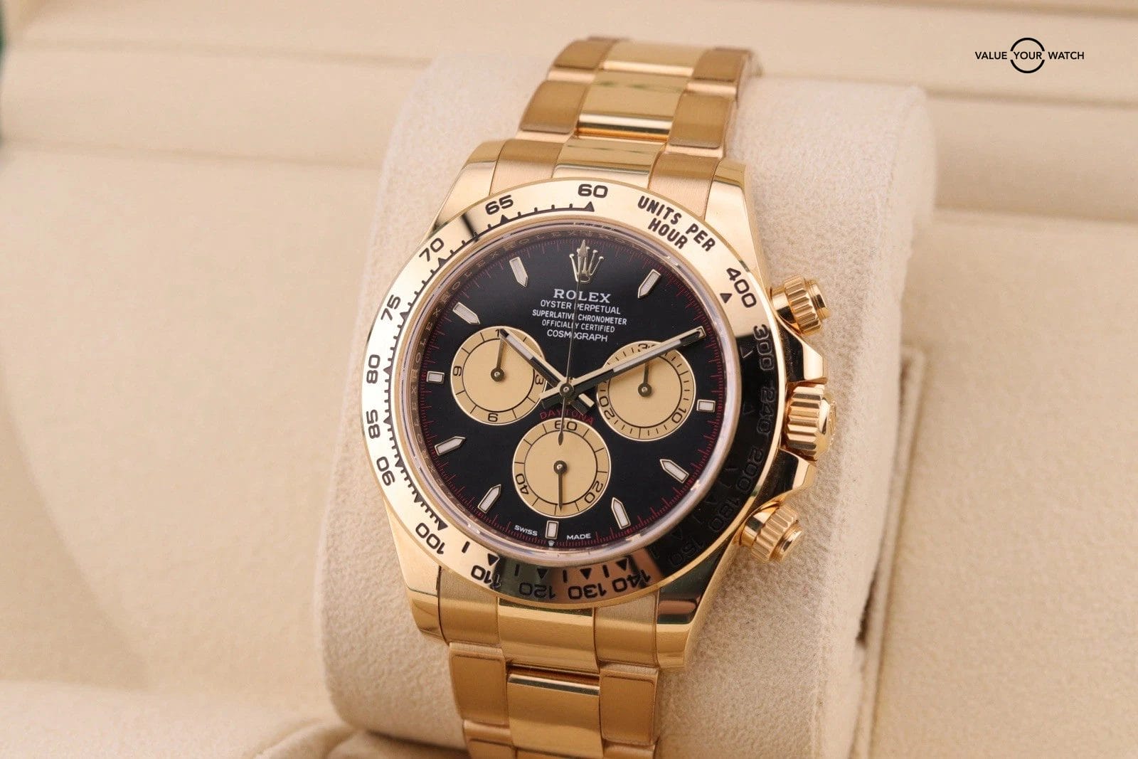 2023 Rolex Daytona 126508 Yellow Gold Black “Paul Newman” Complete Set RARE - Image 4