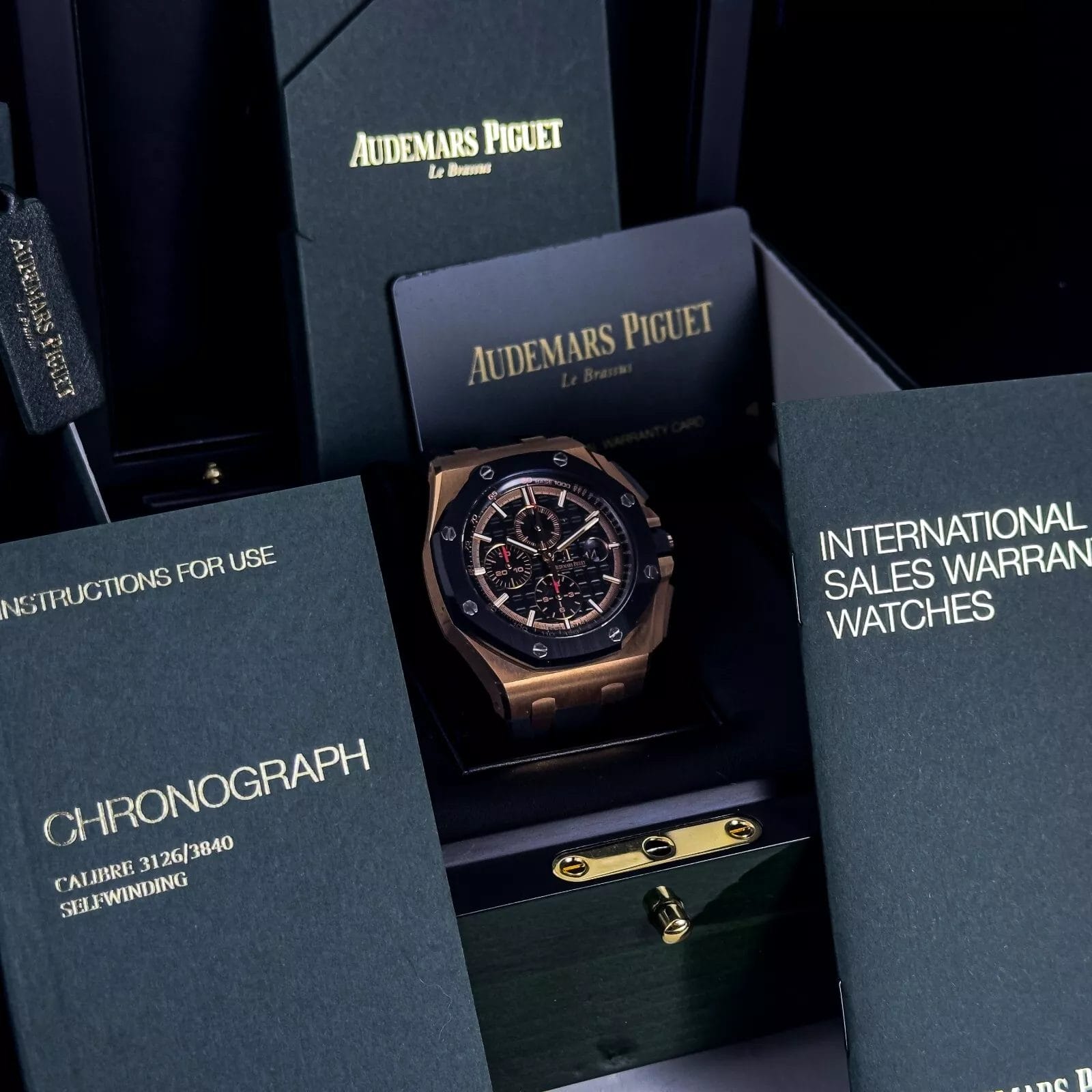Audemars Piguet Royal Oak Offshore Chronograph 44mm Rose Gold Complete Set - Image 2