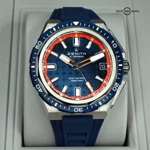 Zenith Defy Extreme Diver El Primero, Titanium with 3 straps, blue dial,full set