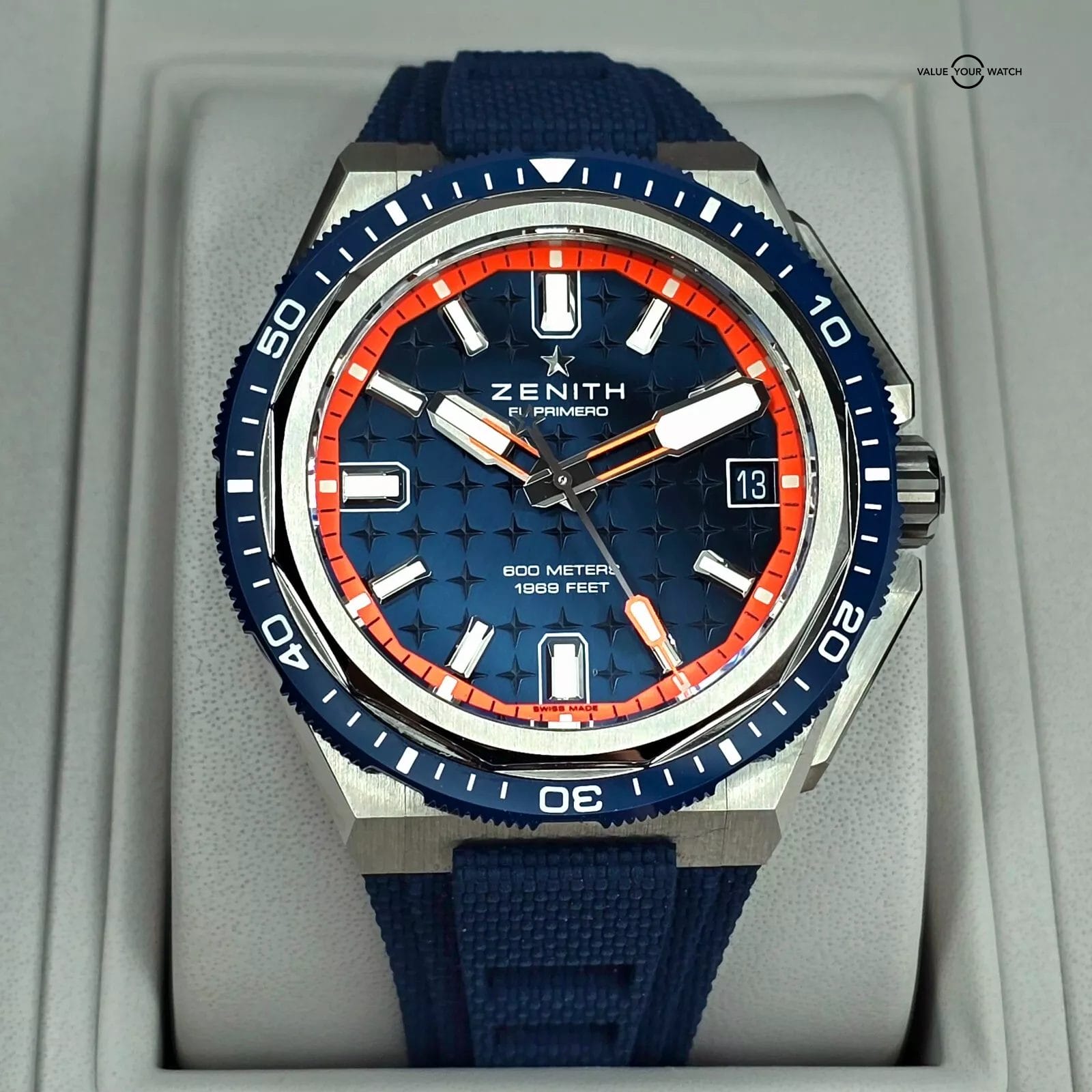 Zenith Defy Extreme Diver El Primero, Titanium with 3 straps, blue dial,full set