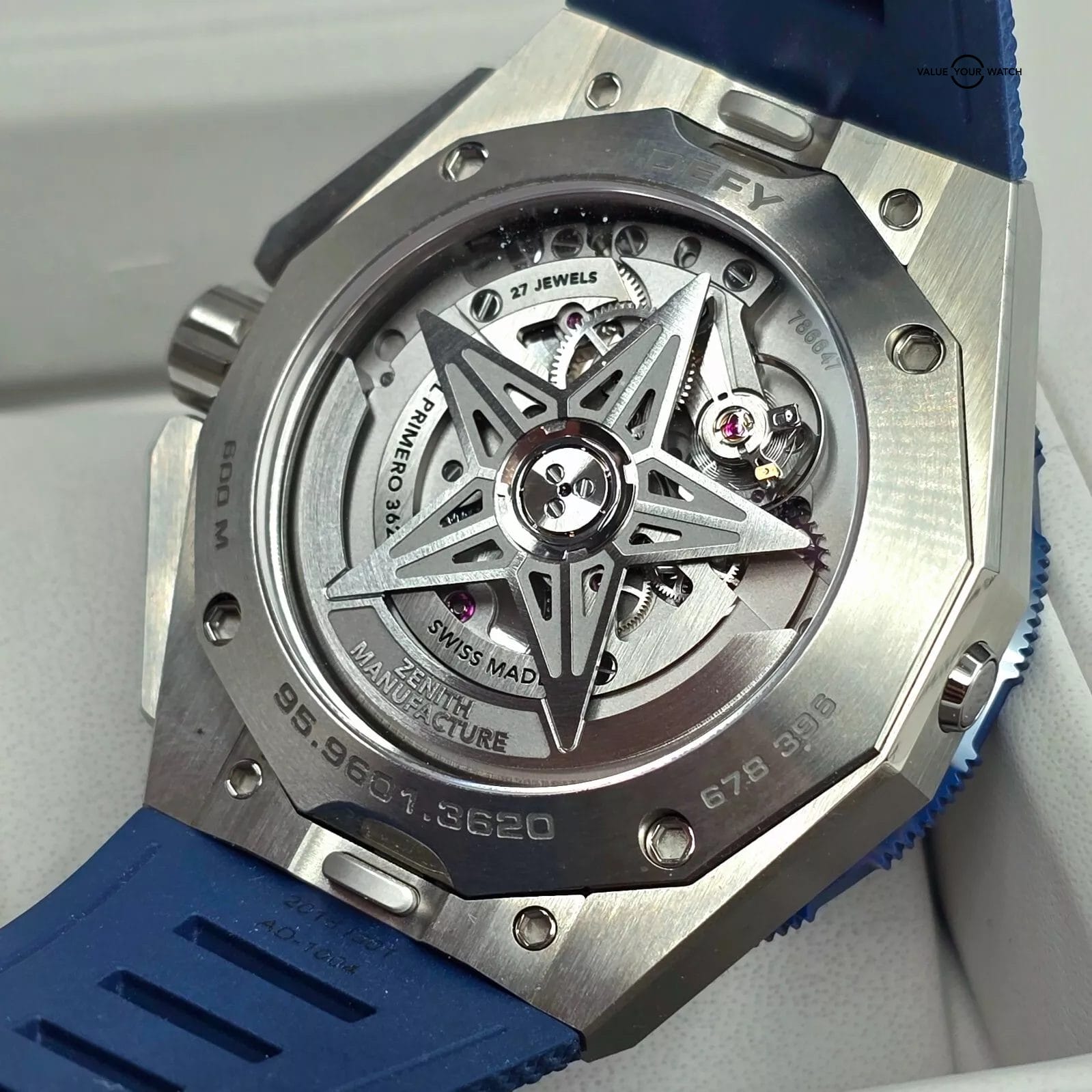 Zenith Defy Extreme Diver El Primero, Titanium with 3 straps, blue dial,full set - Image 9