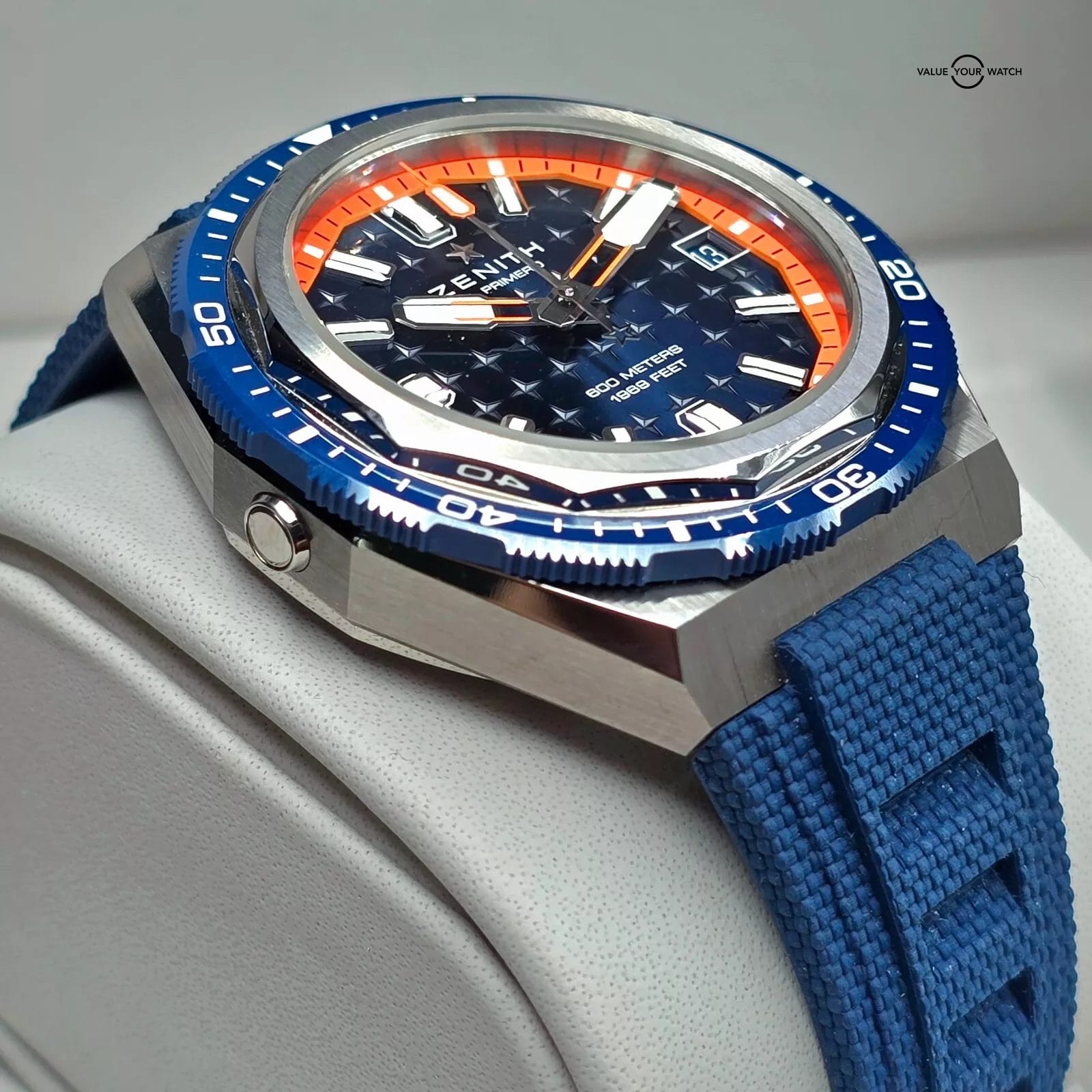 Zenith Defy Extreme Diver El Primero, Titanium with 3 straps, blue dial,full set - Image 10