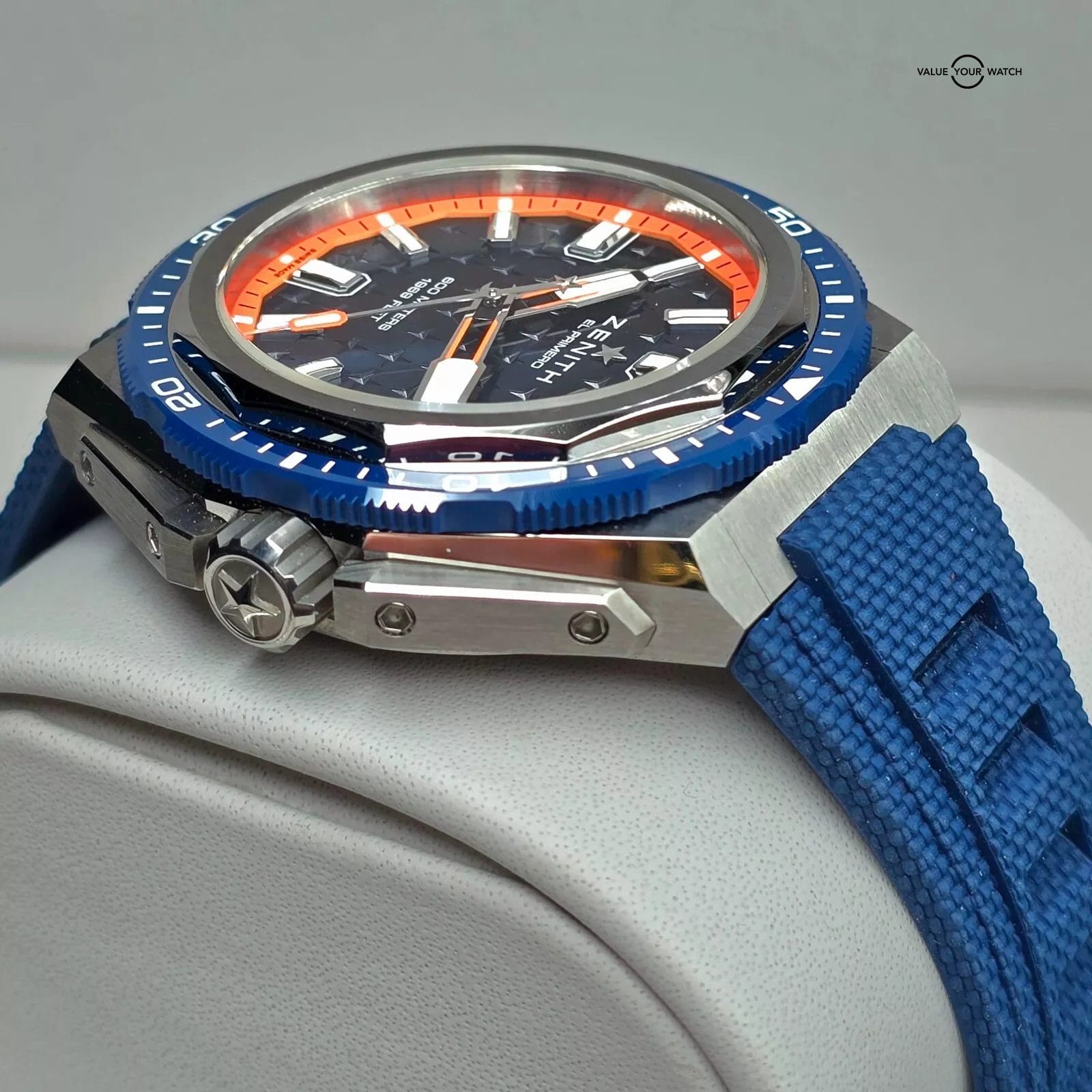 Zenith Defy Extreme Diver El Primero, Titanium with 3 straps, blue dial,full set - Image 12