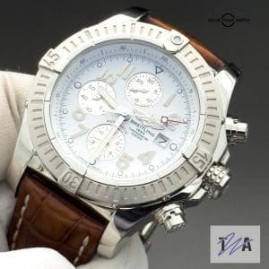 Breitling Super Avenger A13370 White Dial Chronograph Automatic Complete 48mm