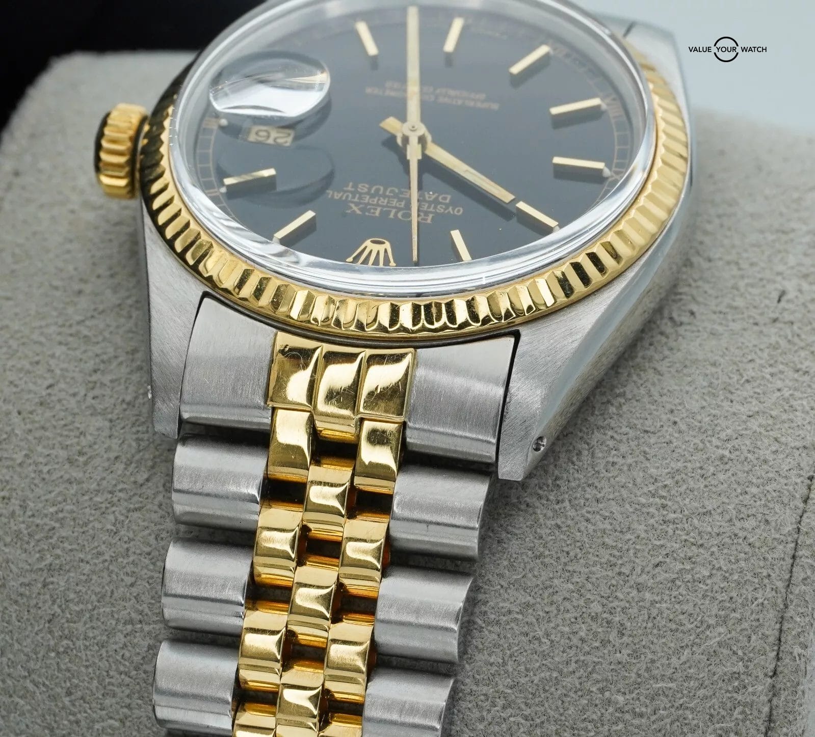 Rolex Datejust 16013 Stainless Steel and 18K Yellow Gold Black Dial Jubilee! - Image 5