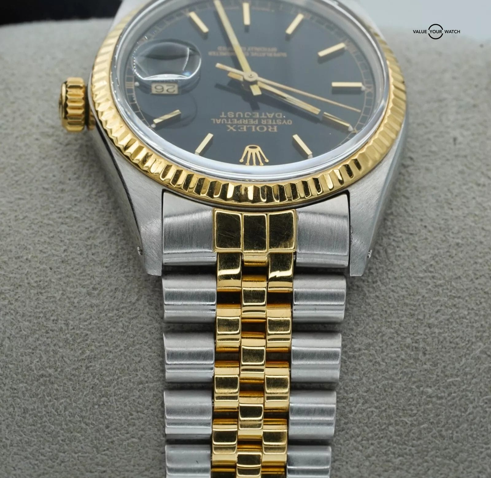 Rolex Datejust 16013 Stainless Steel and 18K Yellow Gold Black Dial Jubilee! - Image 11