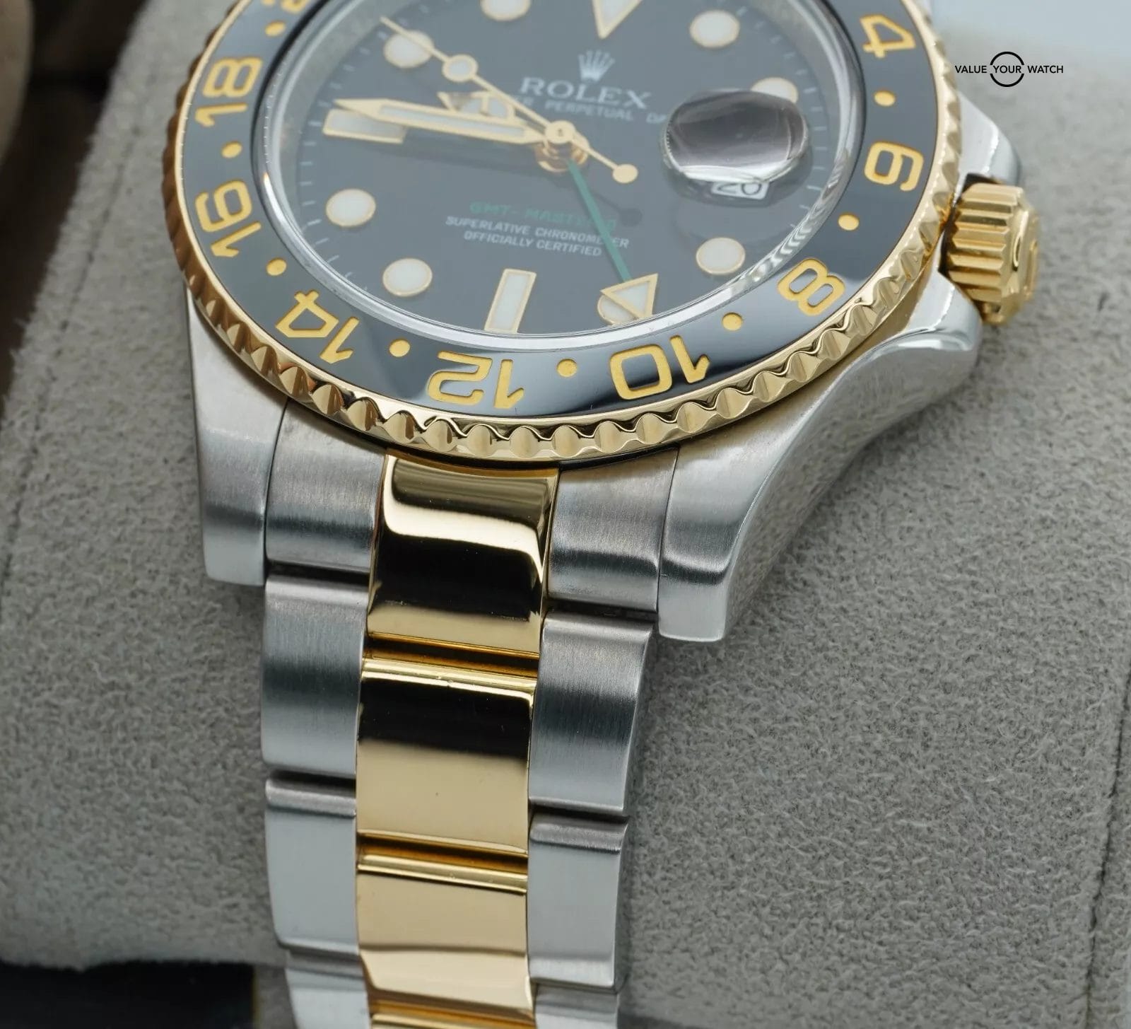 Rolex GMT Master II 116713 Ceramic Bezel Black Dial 18K Gold and SS BOX/PAPERS! - Image 7