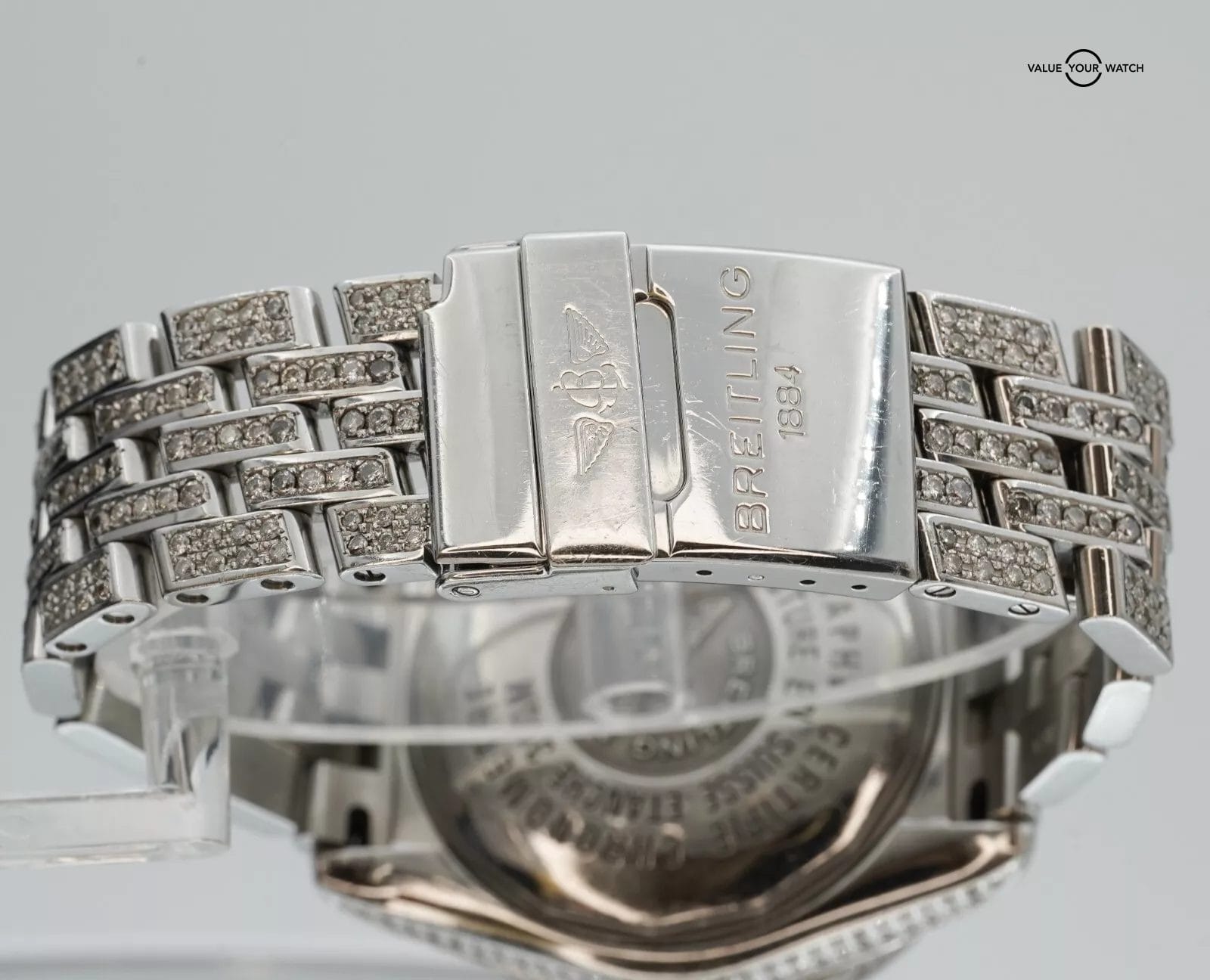 Breitling Chronomat Evolution A13356 Diamonds Iced Out Mother of Pearl Dial! - Image 14