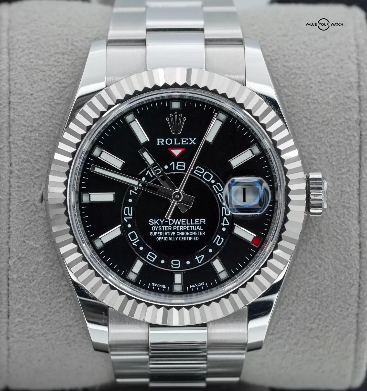 Rolex Sky-Dweller Black Dial Stainless Steel 326934 BOXES/PAPERS!