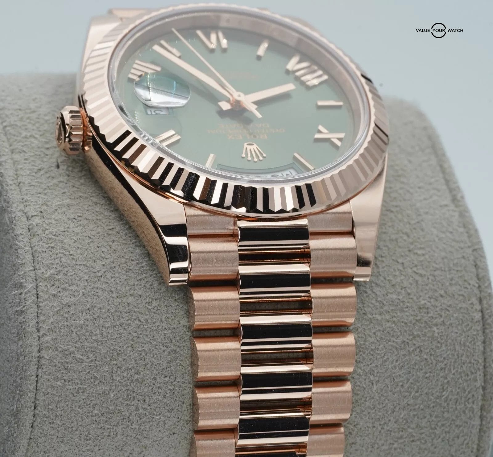 2025 Rolex Day-Date Rose Gold Olive Green Dial BOXES/PAPERS! - Image 8