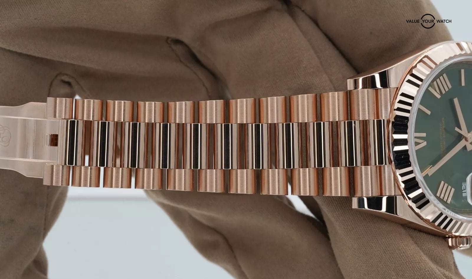 2025 Rolex Day-Date Rose Gold Olive Green Dial BOXES/PAPERS! - Image 17