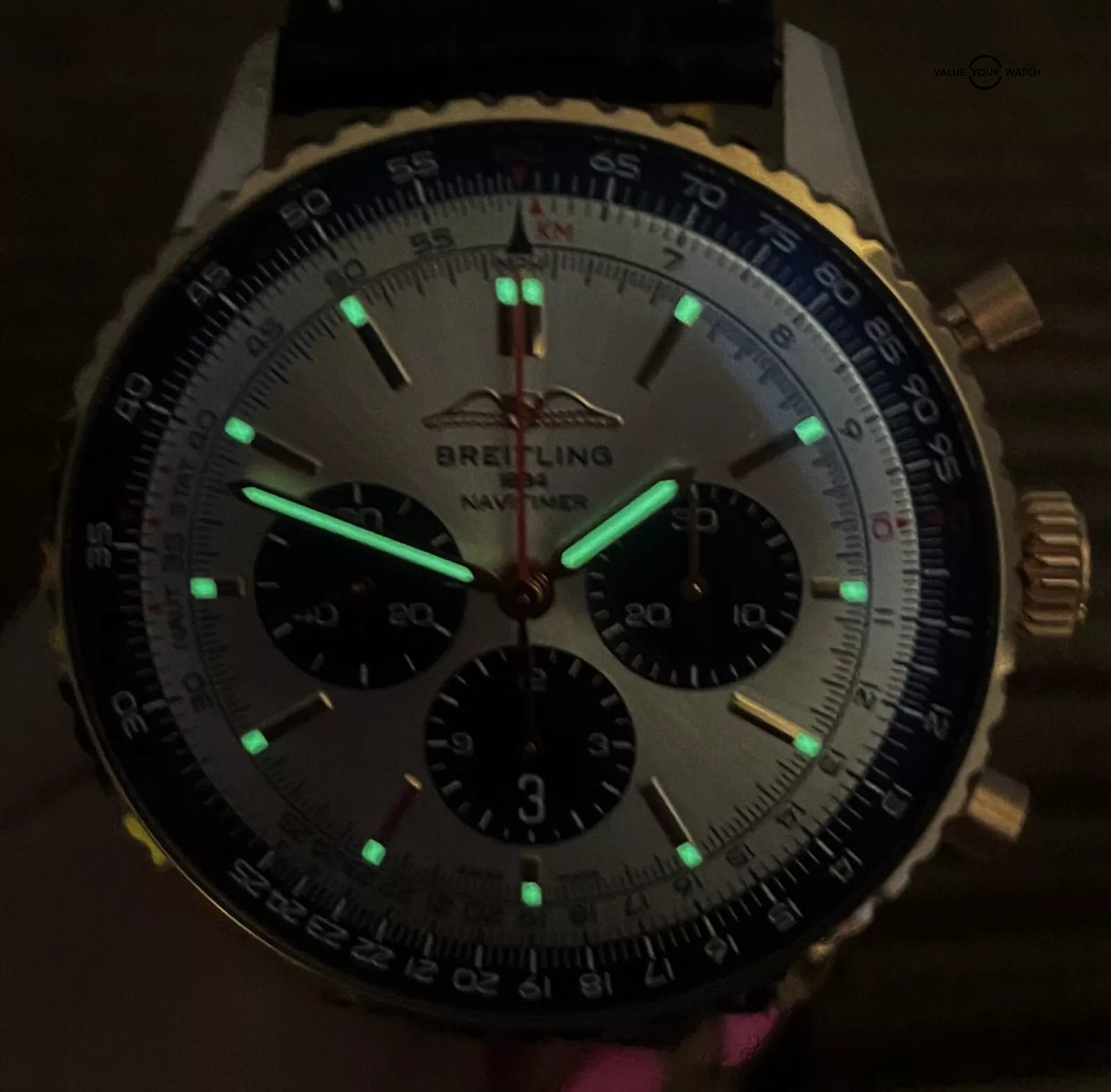 Breitling Navitimer B01 Chronograph 46mm 18K Red Gold RB0137 Silver Dial B/P! - Image 6