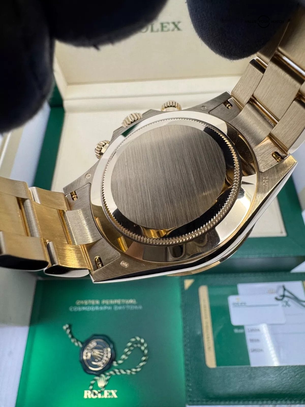 2019 BOTH TAGS Green Dial on Card Box Papers 18k Yellow Gold John Mayer Daytona - Image 8