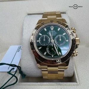 2019 BOTH TAGS Green Dial on Card Box Papers 18k Yellow Gold John Mayer Daytona