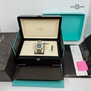 2021 PP SERVICE SEALED Tiffany & Co Stamped 5980/1AR Blue Dial Two Tone Chrono