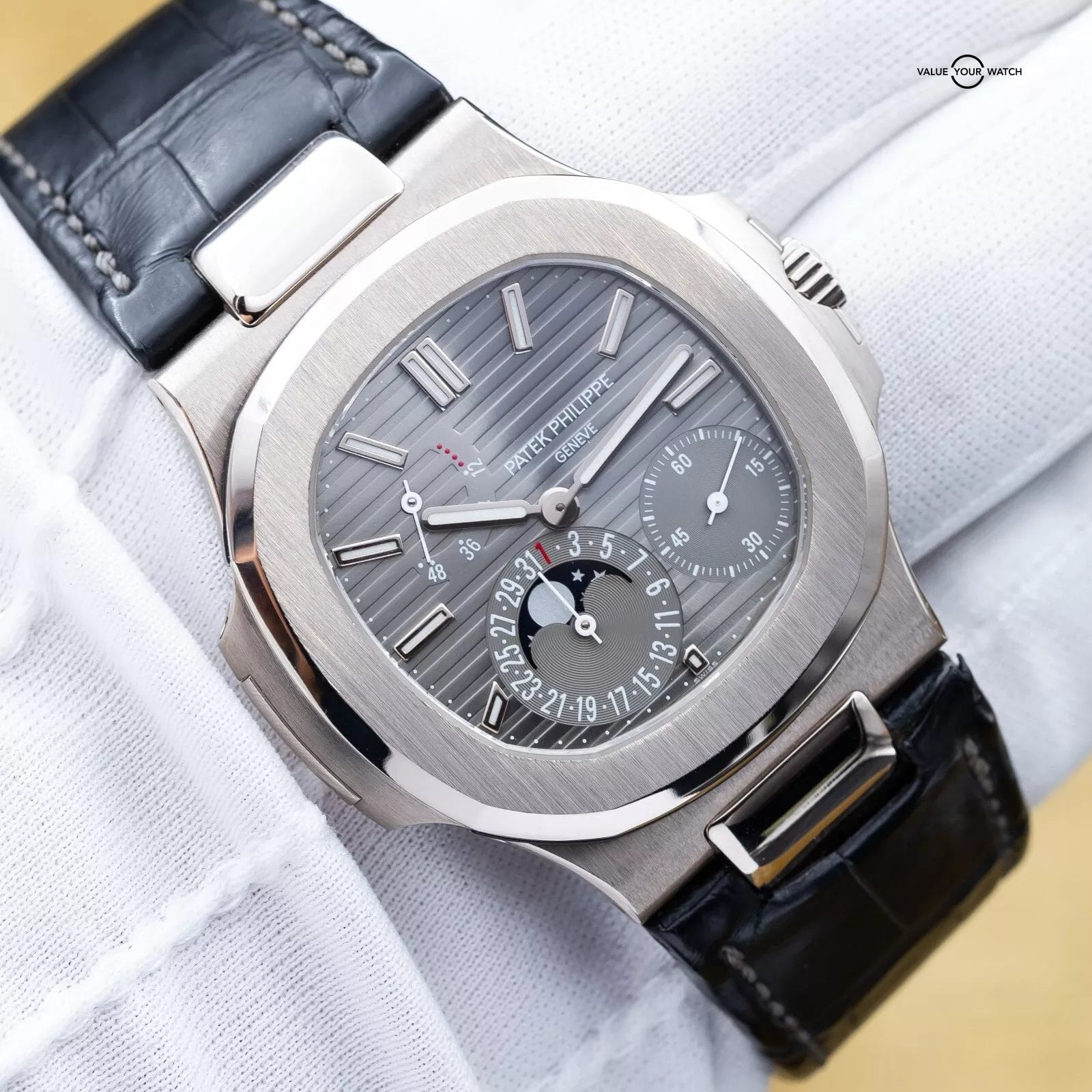 Patek Philippe Nautilus Moon Phase White Gold 40mm 5712G - Box & Papers - Image 3