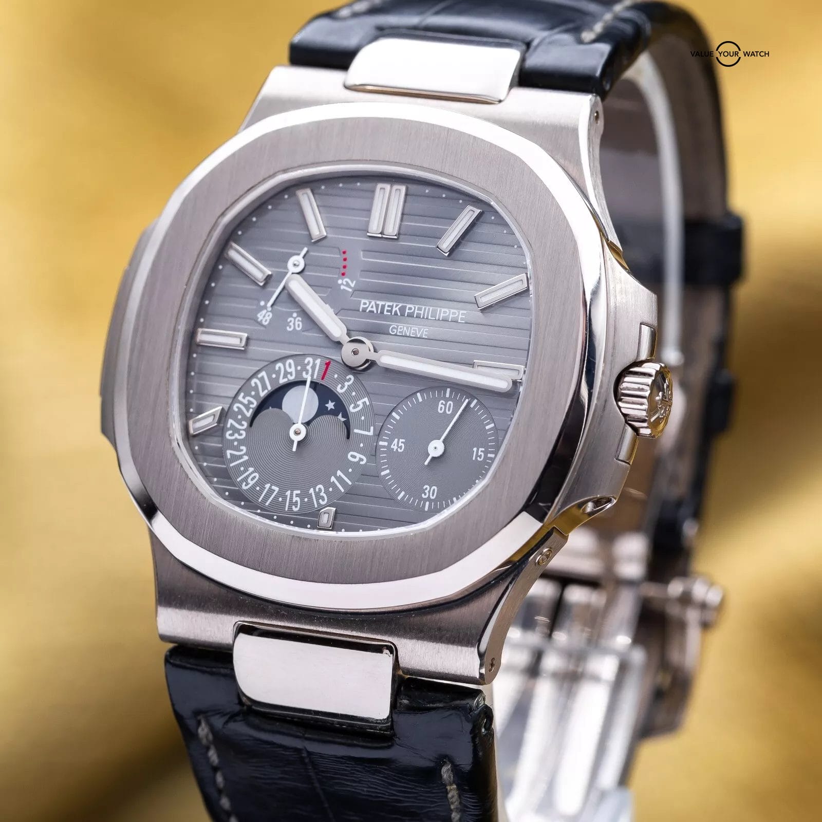 Patek Philippe Nautilus Moon Phase White Gold 40mm 5712G - Box & Papers - Image 16