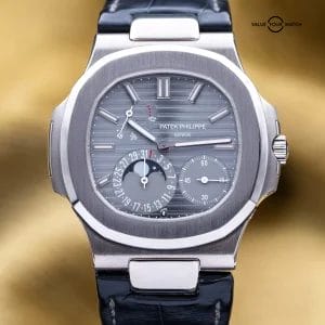 Patek Philippe Nautilus Moon Phase White Gold 40mm 5712G – Box & Papers