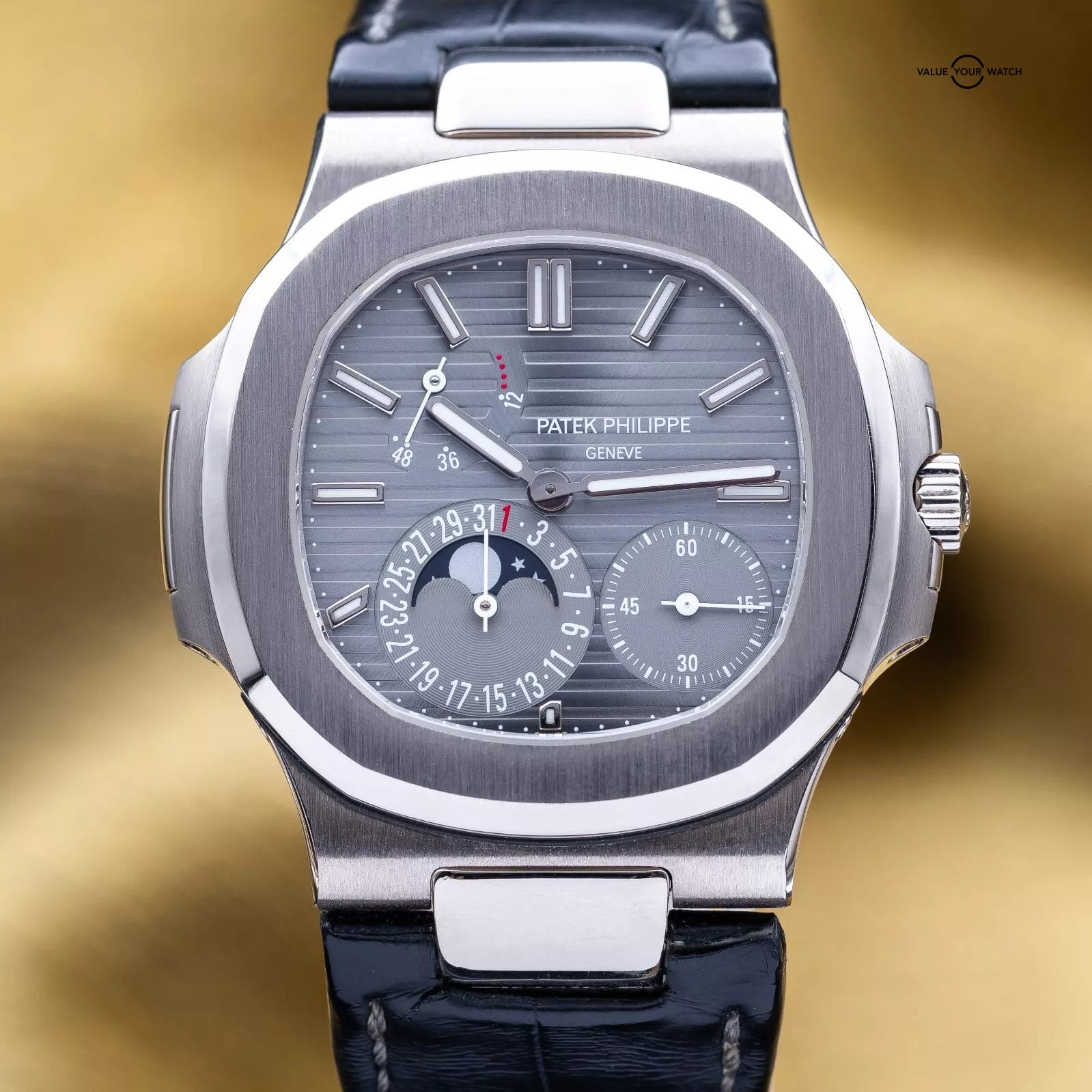Patek Philippe Nautilus Moon Phase White Gold 40mm 5712G - Box & Papers