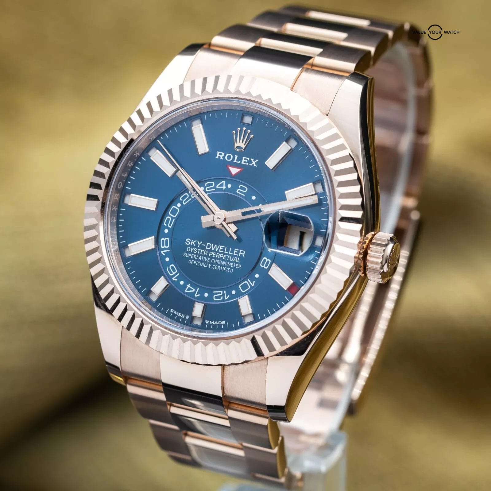 2024 Rolex Sky-Dweller 42mm Rose Gold Blue Green Dial Oyster 336935 Box & Papers - Image 13