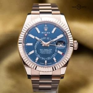 2024 Rolex Sky-Dweller 42mm Rose Gold Blue Green Dial Oyster 336935 Box & Papers