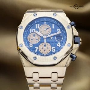 Audemars Piguet Royal Oak Offshore “Brick” Rare Yellow Gold Blue Dial – 26470ba