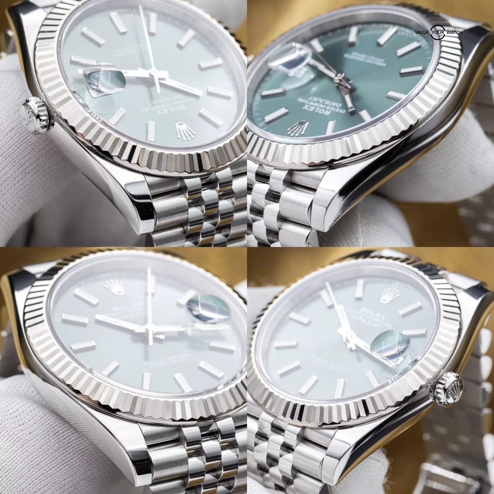 2024 Rolex DateJust 41mm DJ41 Mint Green Fluted Gold Jubilee - 126334 - Full Set - Image 8