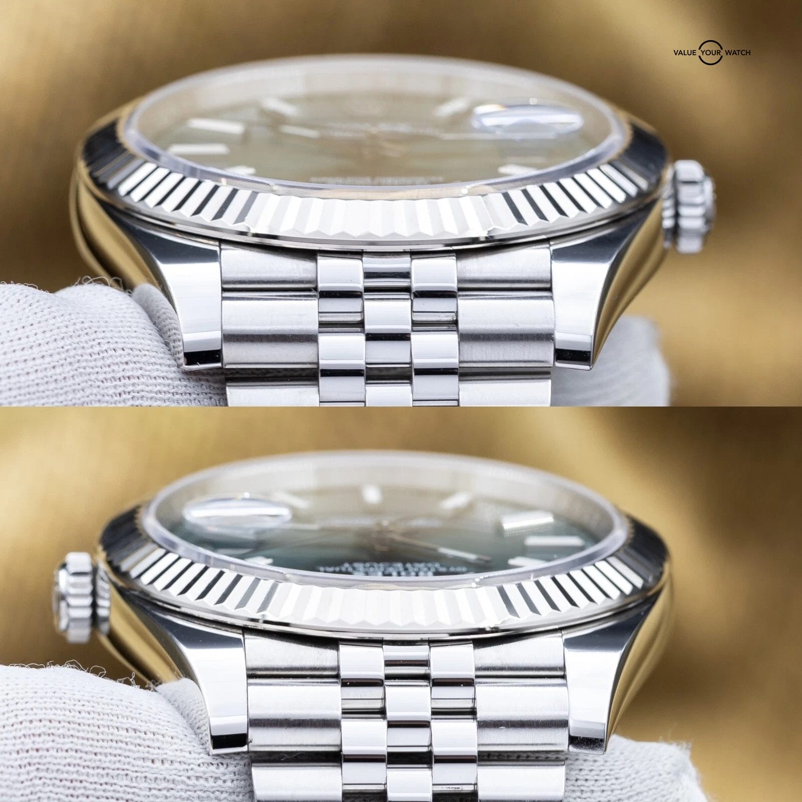 2024 Rolex DateJust 41mm DJ41 Mint Green Fluted Gold Jubilee - 126334 - Full Set - Image 9