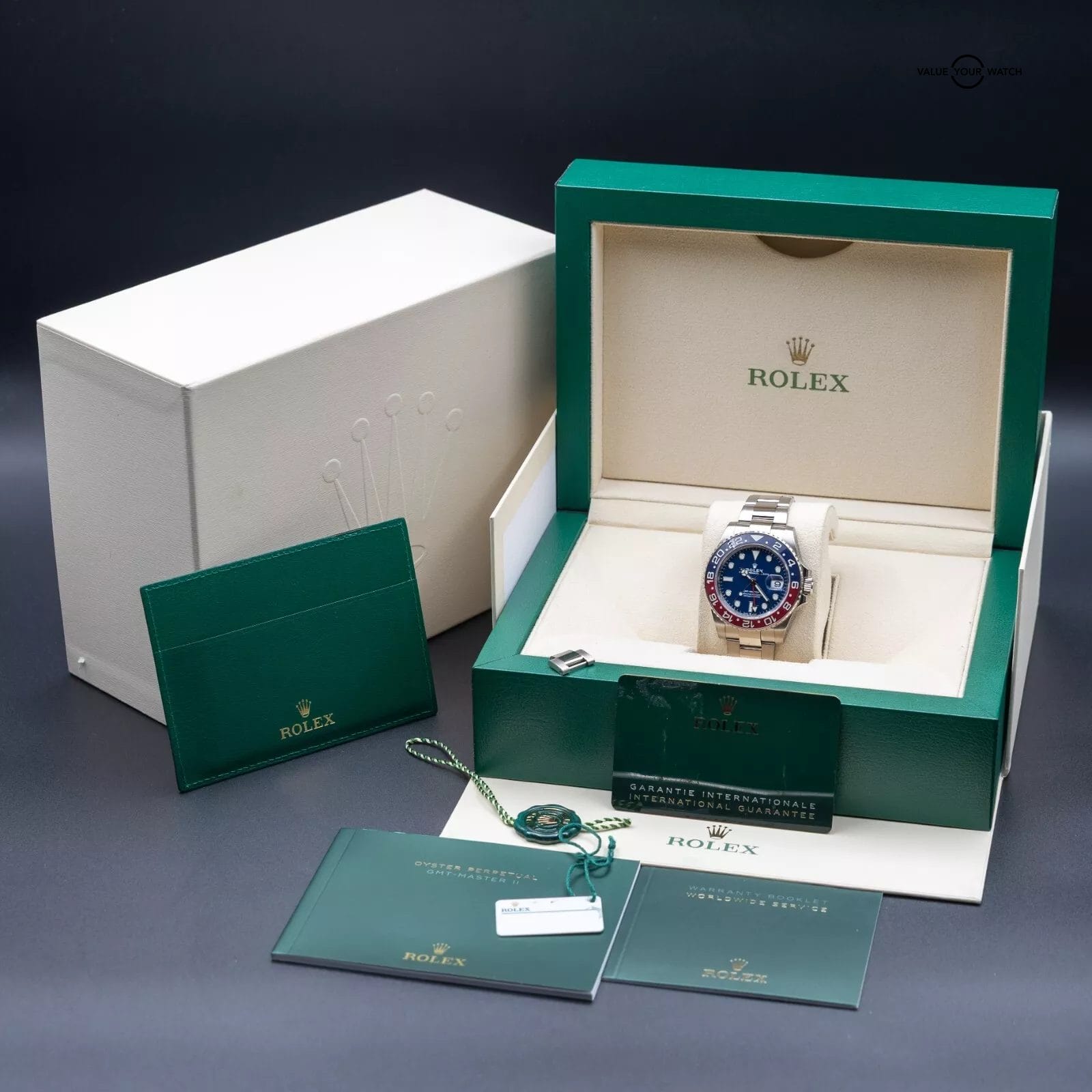 2023 Rolex GMT Master II Pepsi Blue Dial White Gold 40mm 126719BLRO - Full Set - Image 9